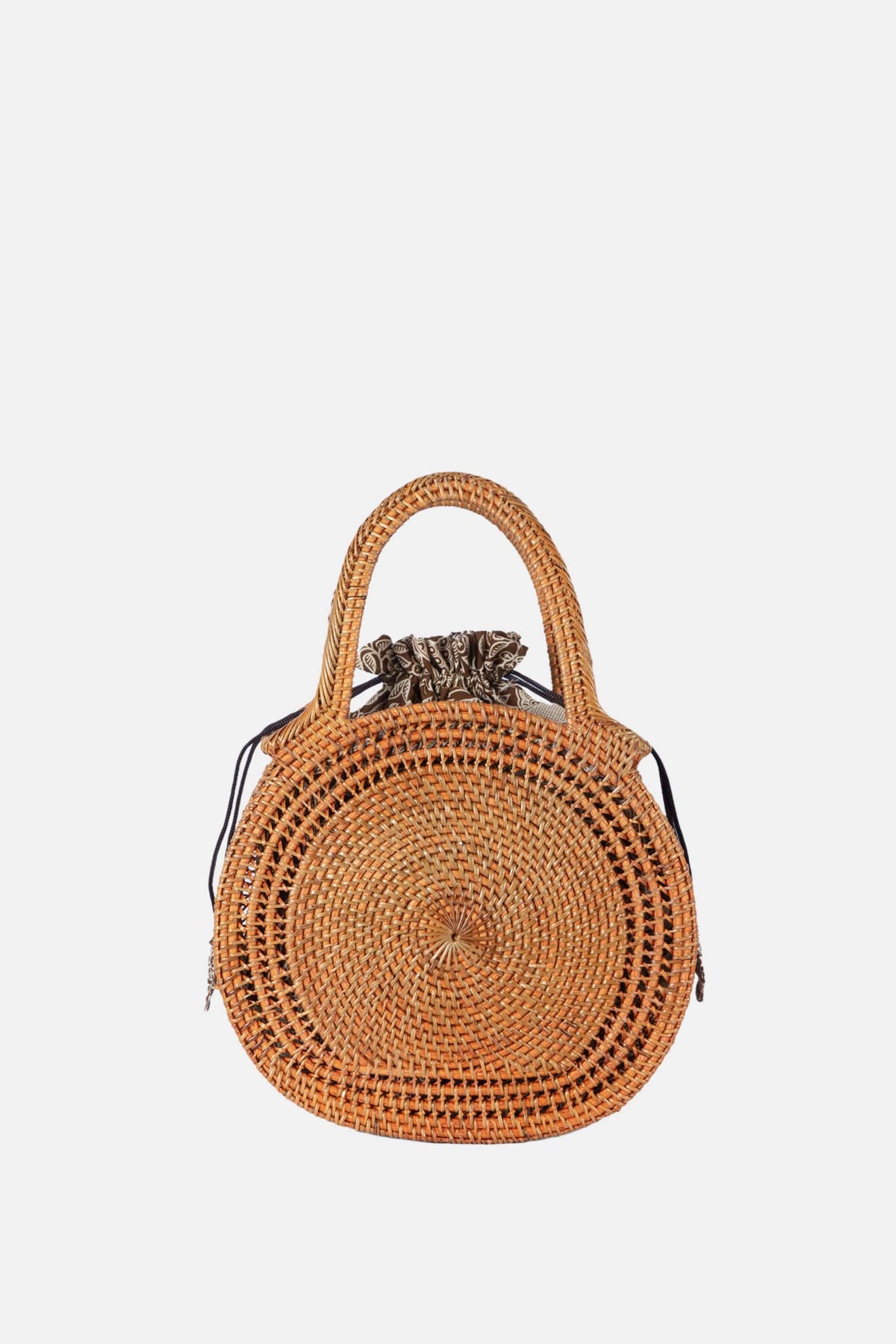 – Sydney Rattan Top Handle Bag - Medium Satchel - Natural