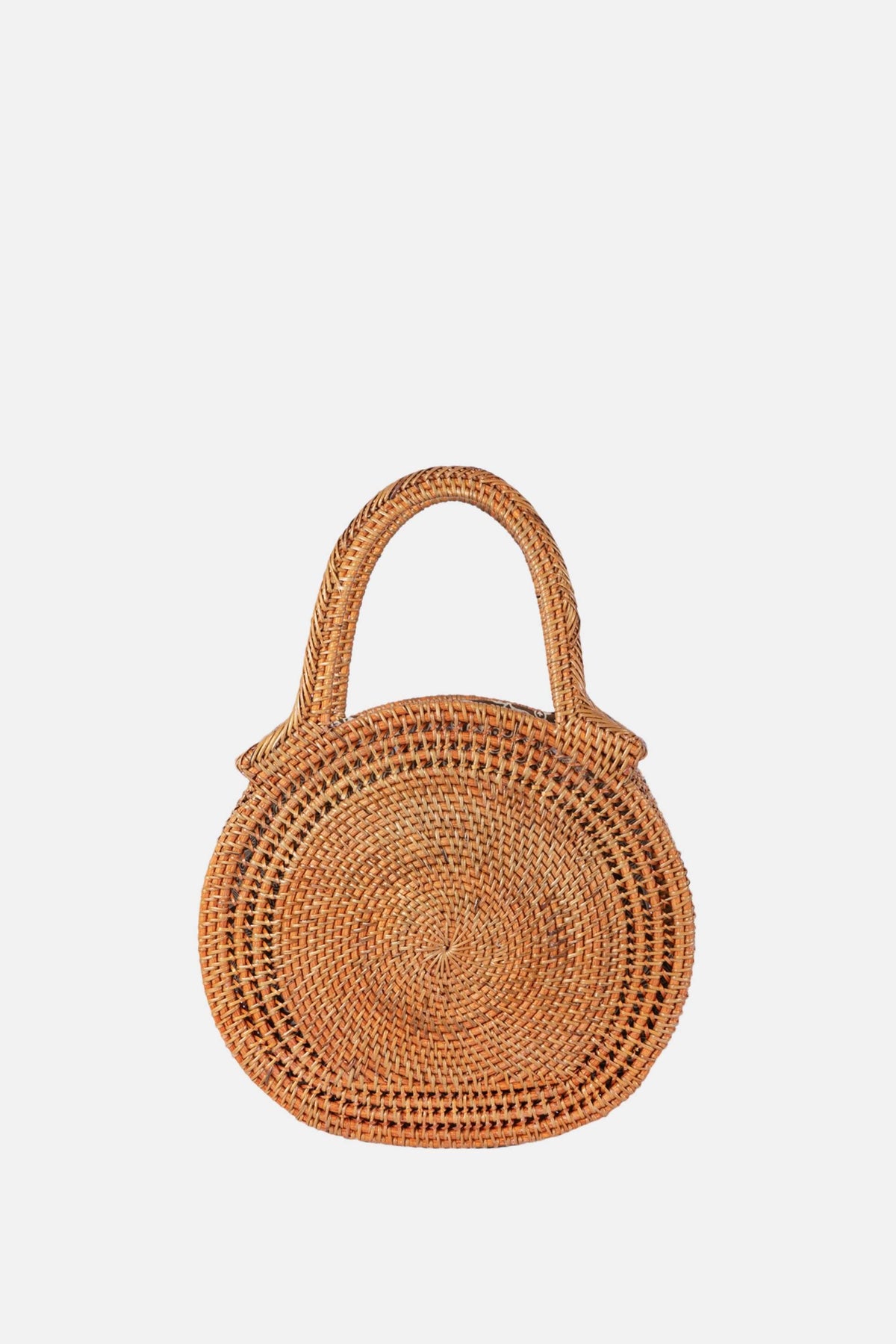 – Sydney Rattan Top Handle Bag - Medium Satchel - Natural