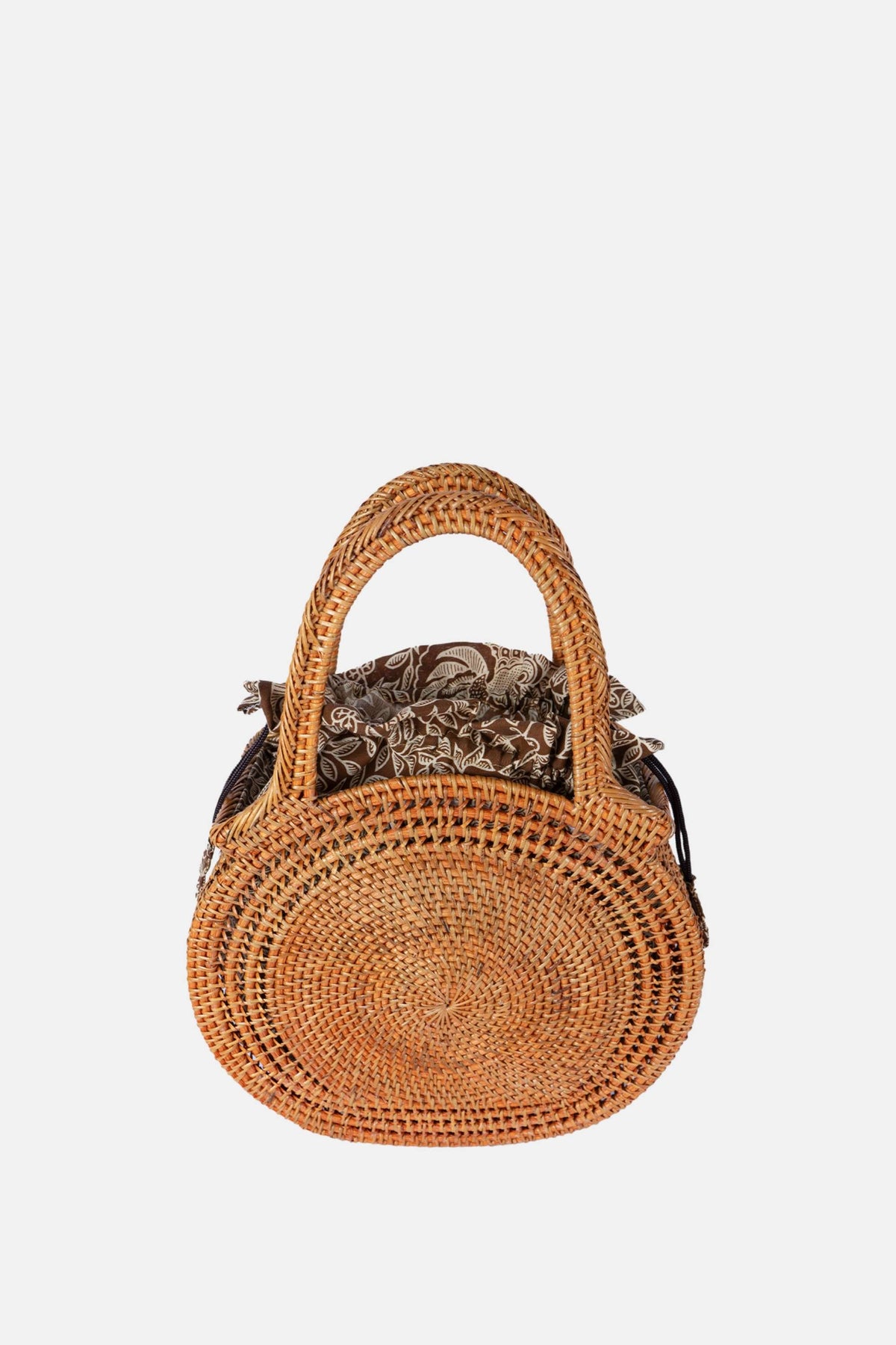 – Sydney Rattan Top Handle Bag - Medium Satchel - Natural