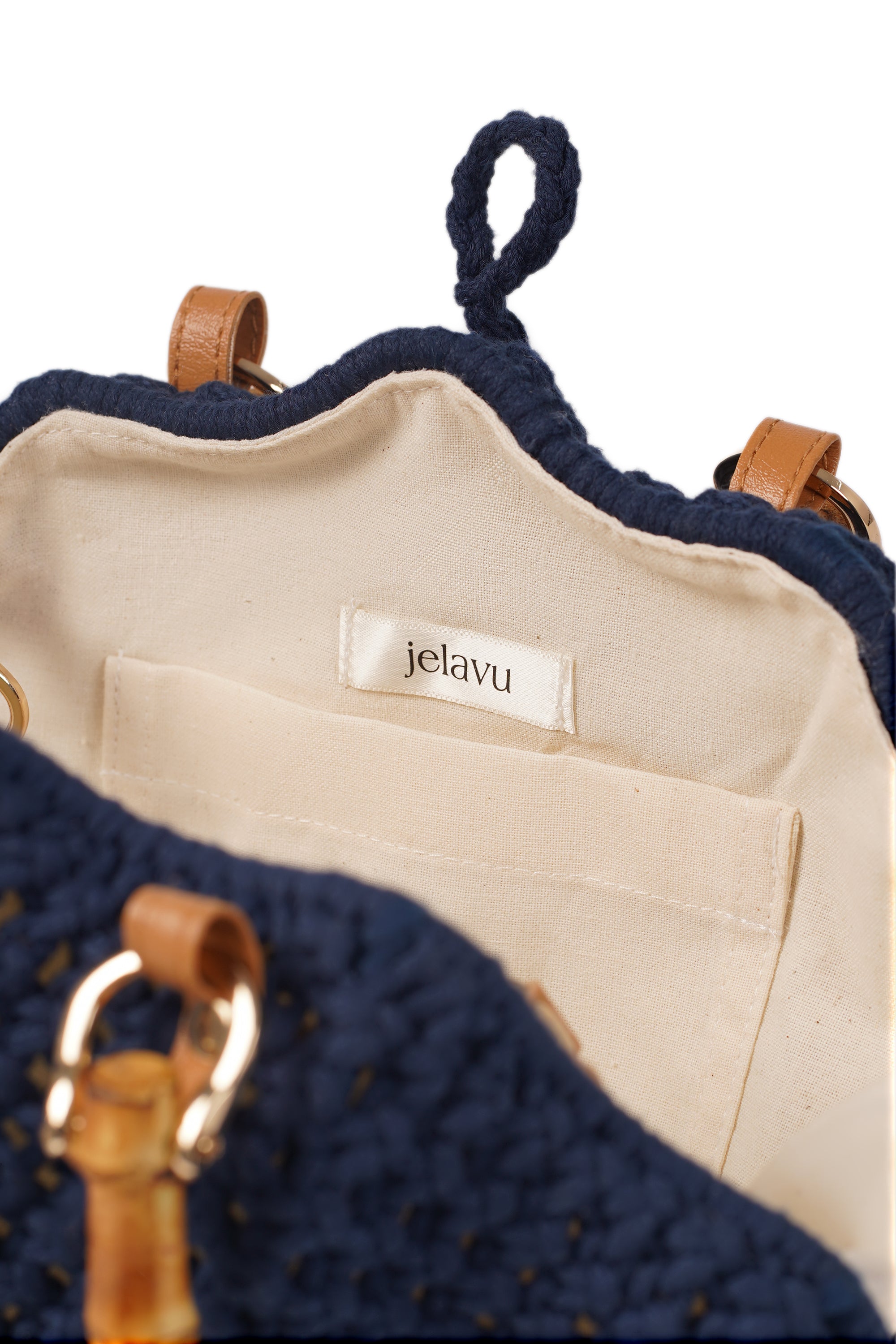 Jelavu - Venus Navy Crochette Shell Bag