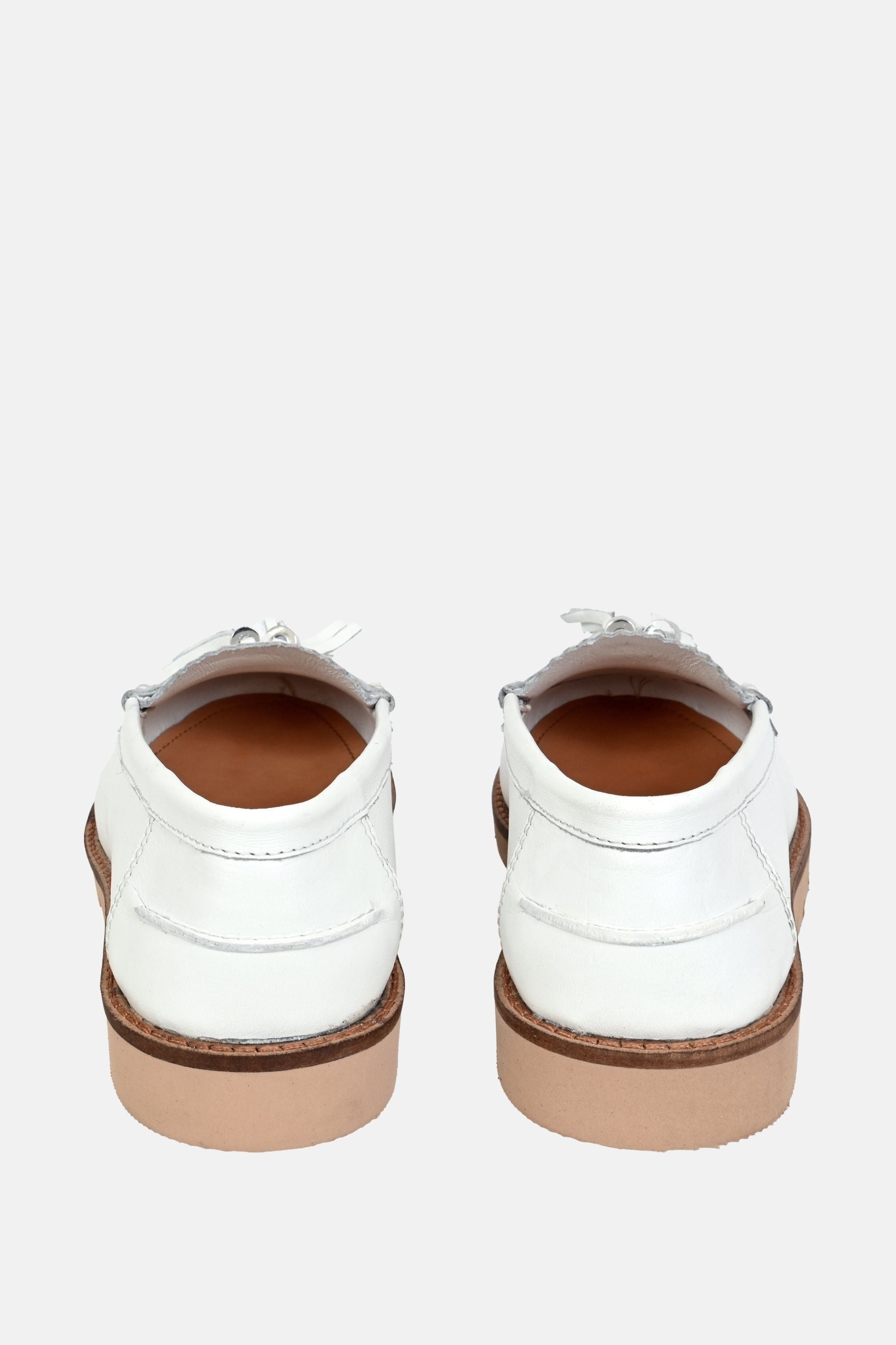 Jelavu Luna White Leather Loafers