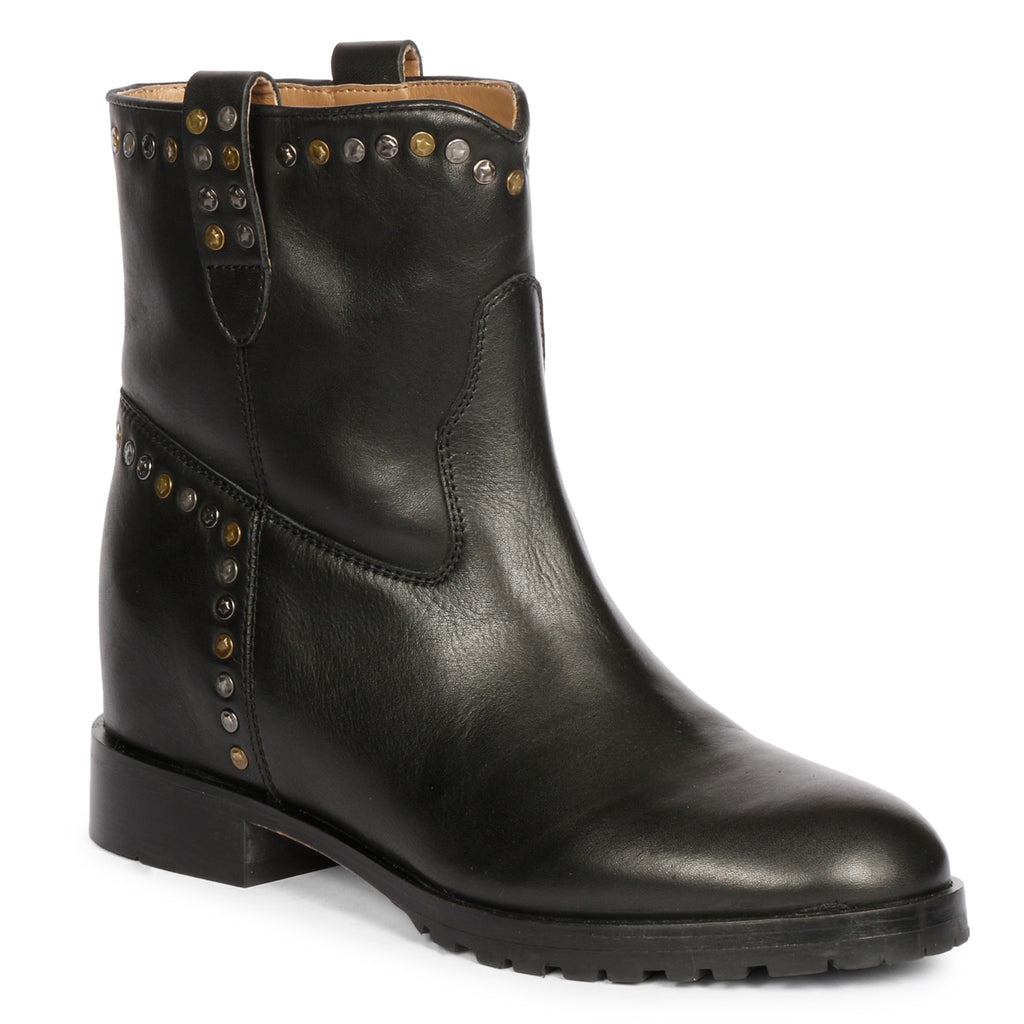 Noemi Black Leather Ankle Boots | Future Brands Group