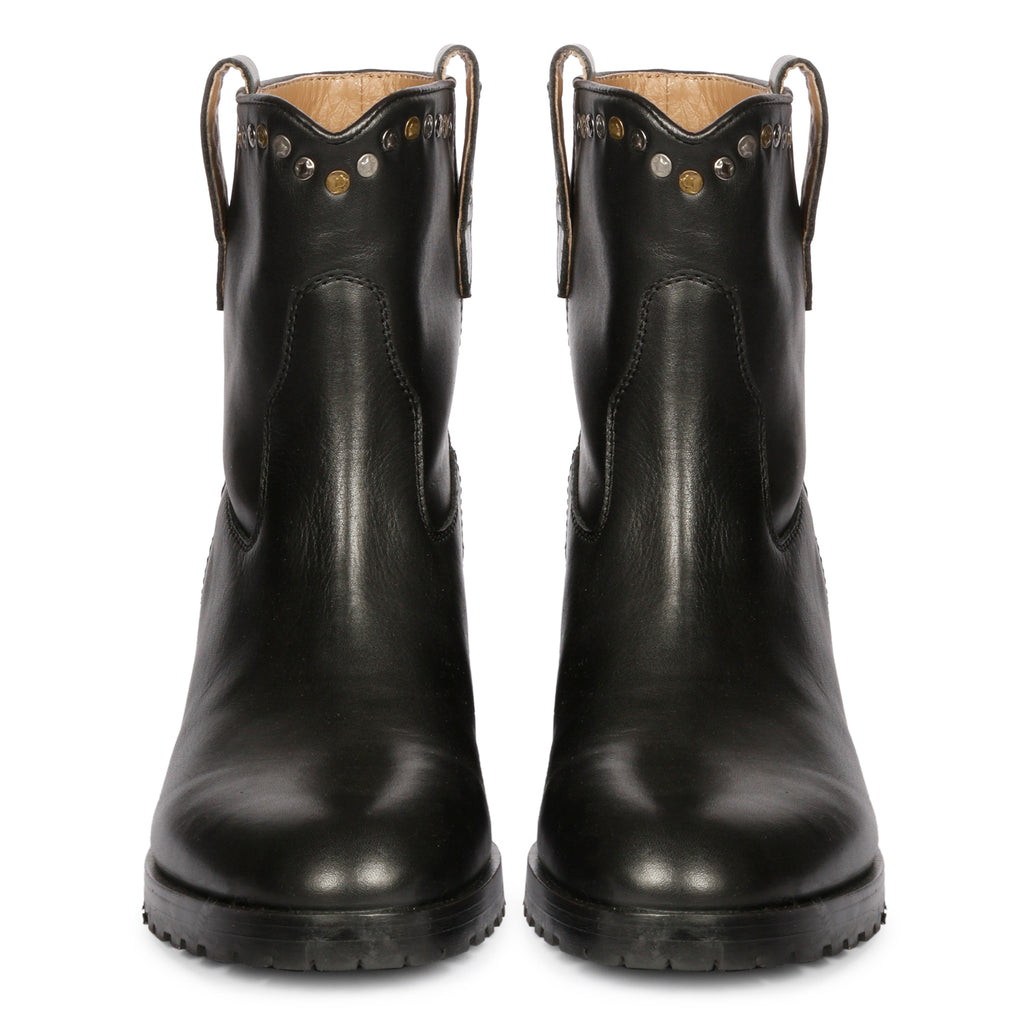 Saint G | Noemi Black Leather Ankle Boots | Future Brands Group