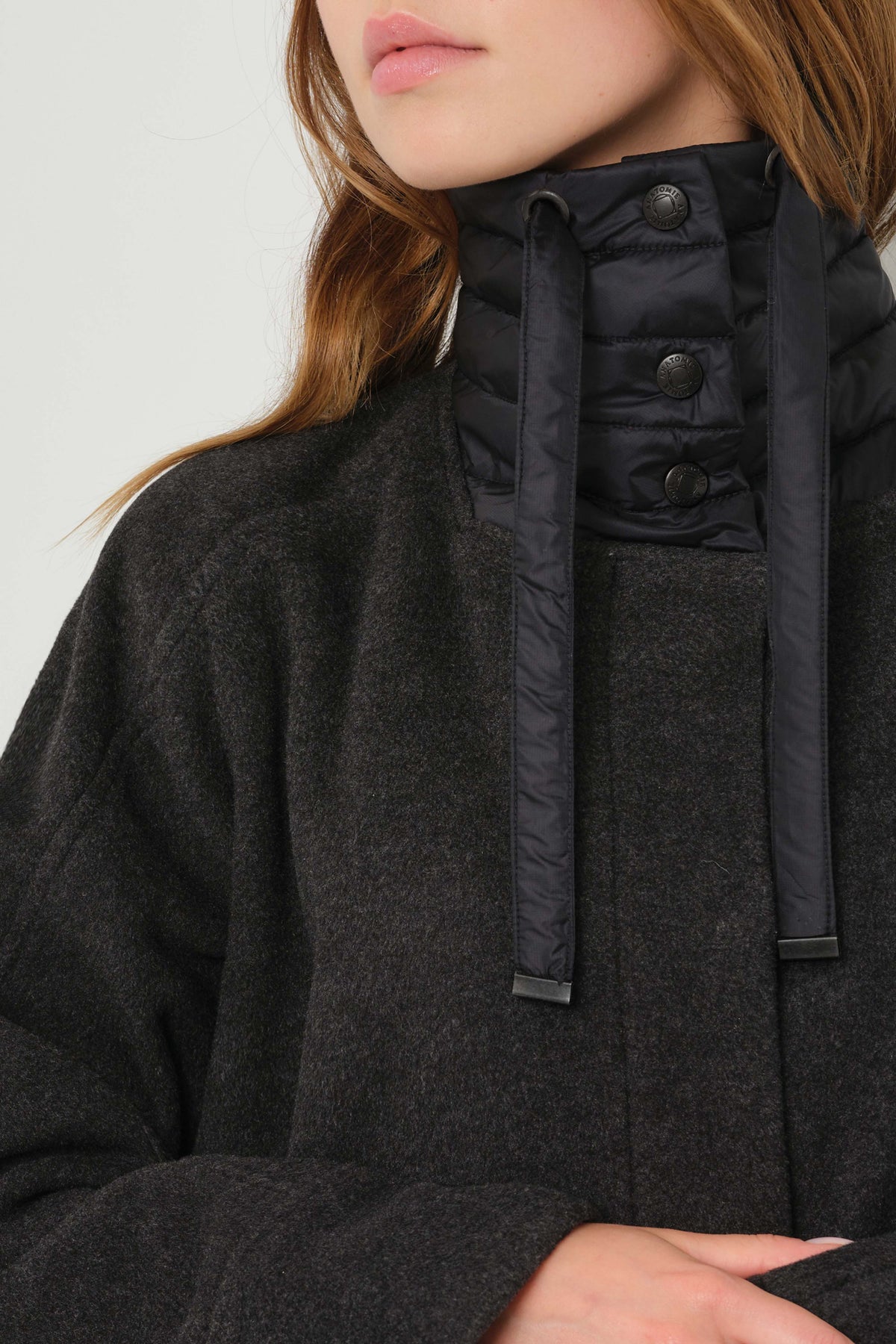 Iki Mixed Media Cocoon Coat