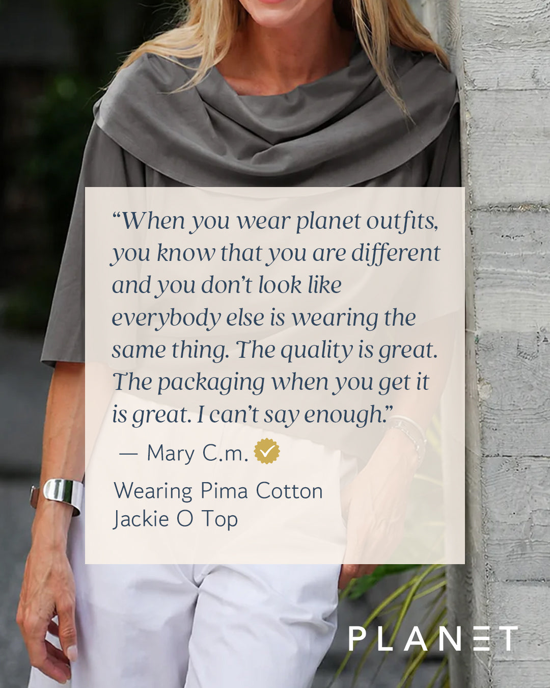 Pima Cotton Jackie O Top - Putty