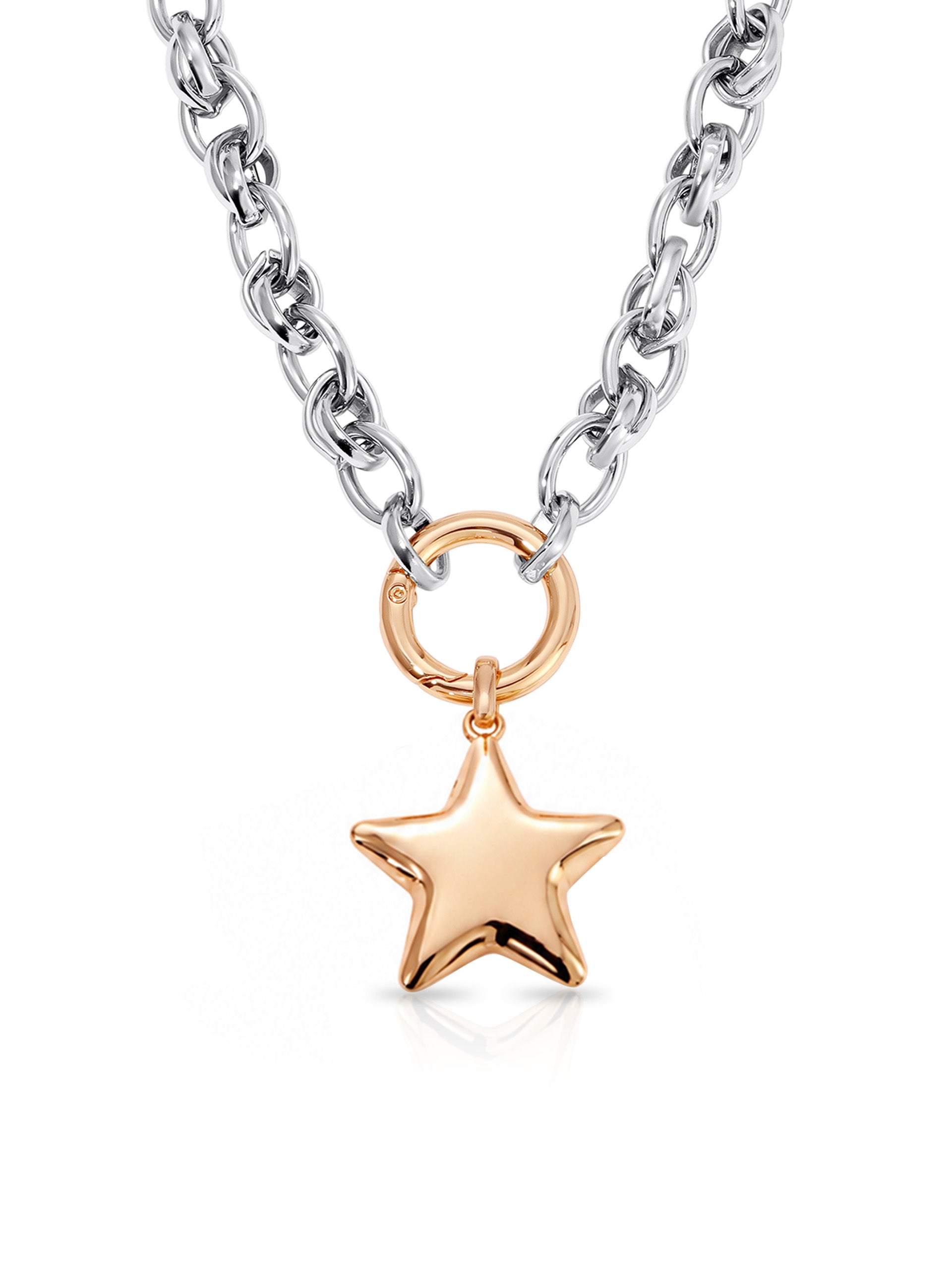 Locked in Mixed Metal Necklace