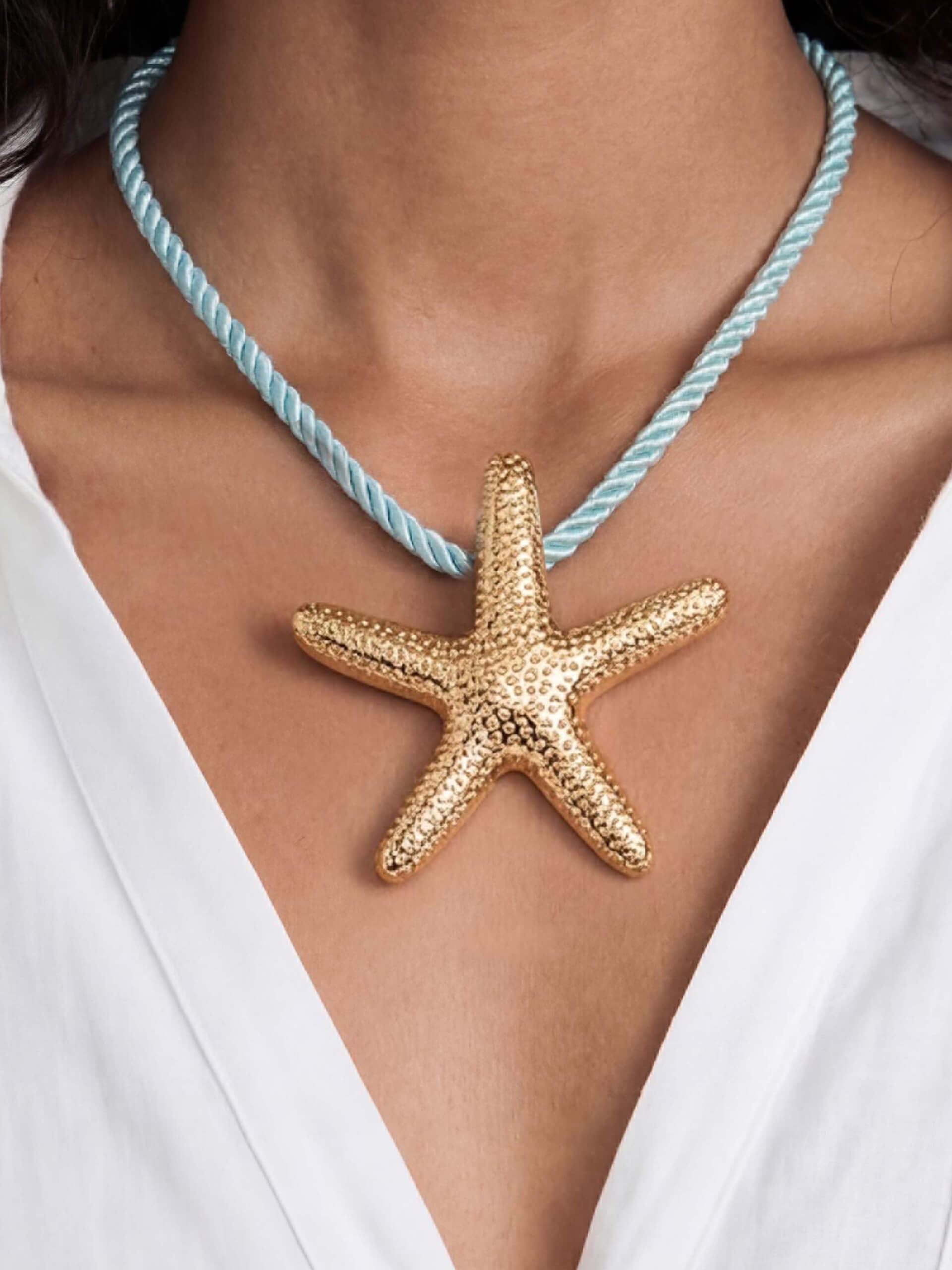 Starfish Statement Pendant Necklace