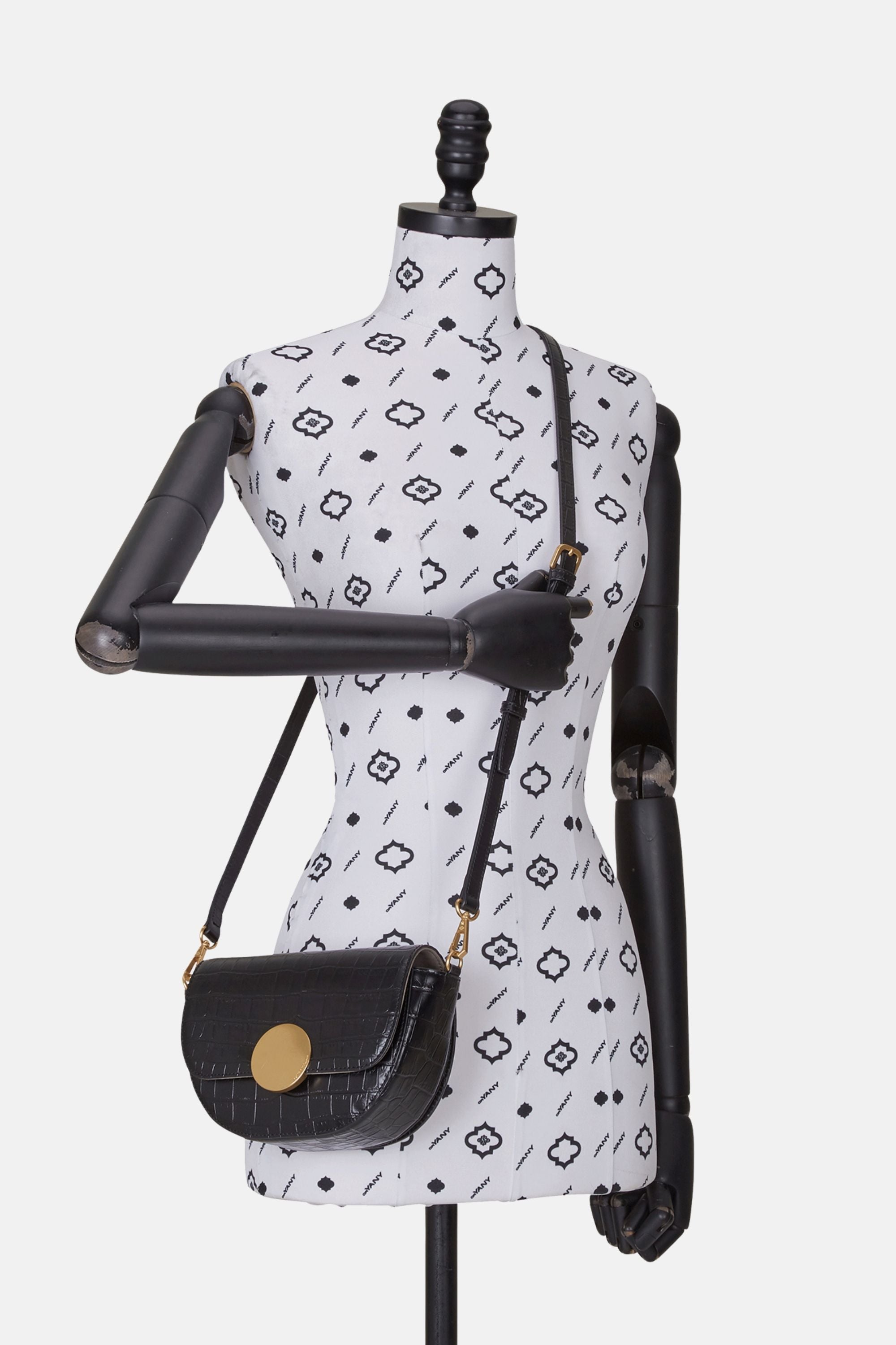 Oryany - Lottie Croco Crossbody Small Handbags - Black / One size