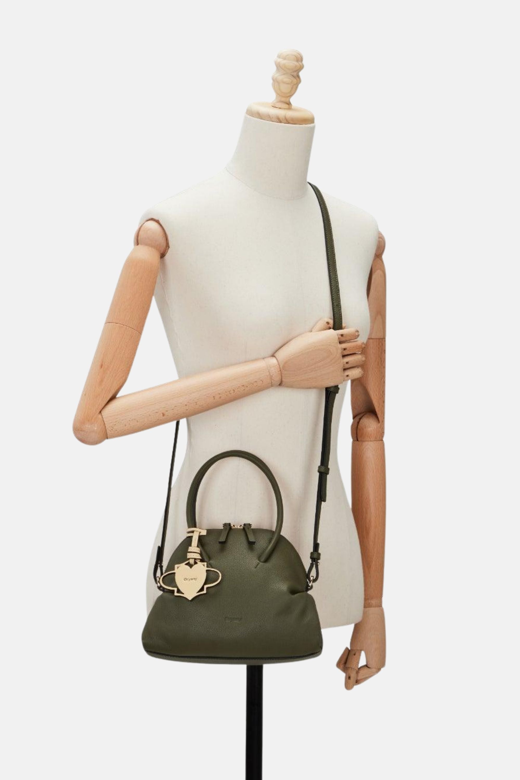 Oryany - Adele Mini Satchel Handbags - Olive Leather