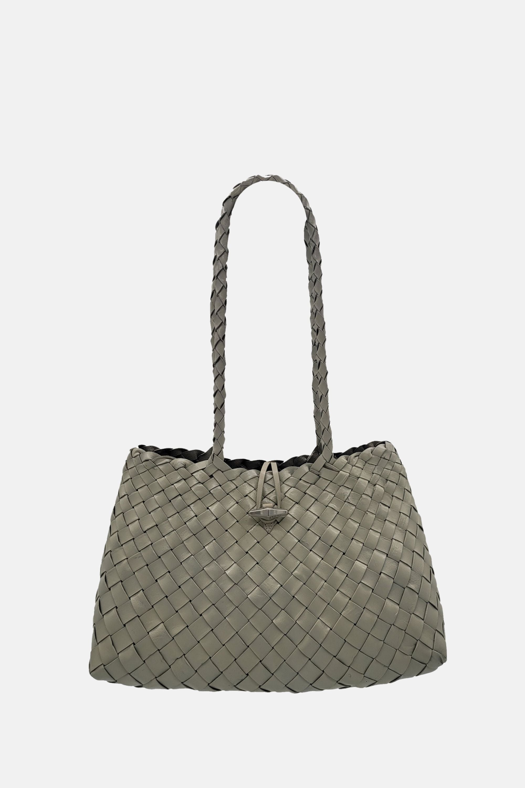 Sample Product - Oryany - Kayla Handwoven Leather Shoulder Bag – Medium Satchel - Sand Beach