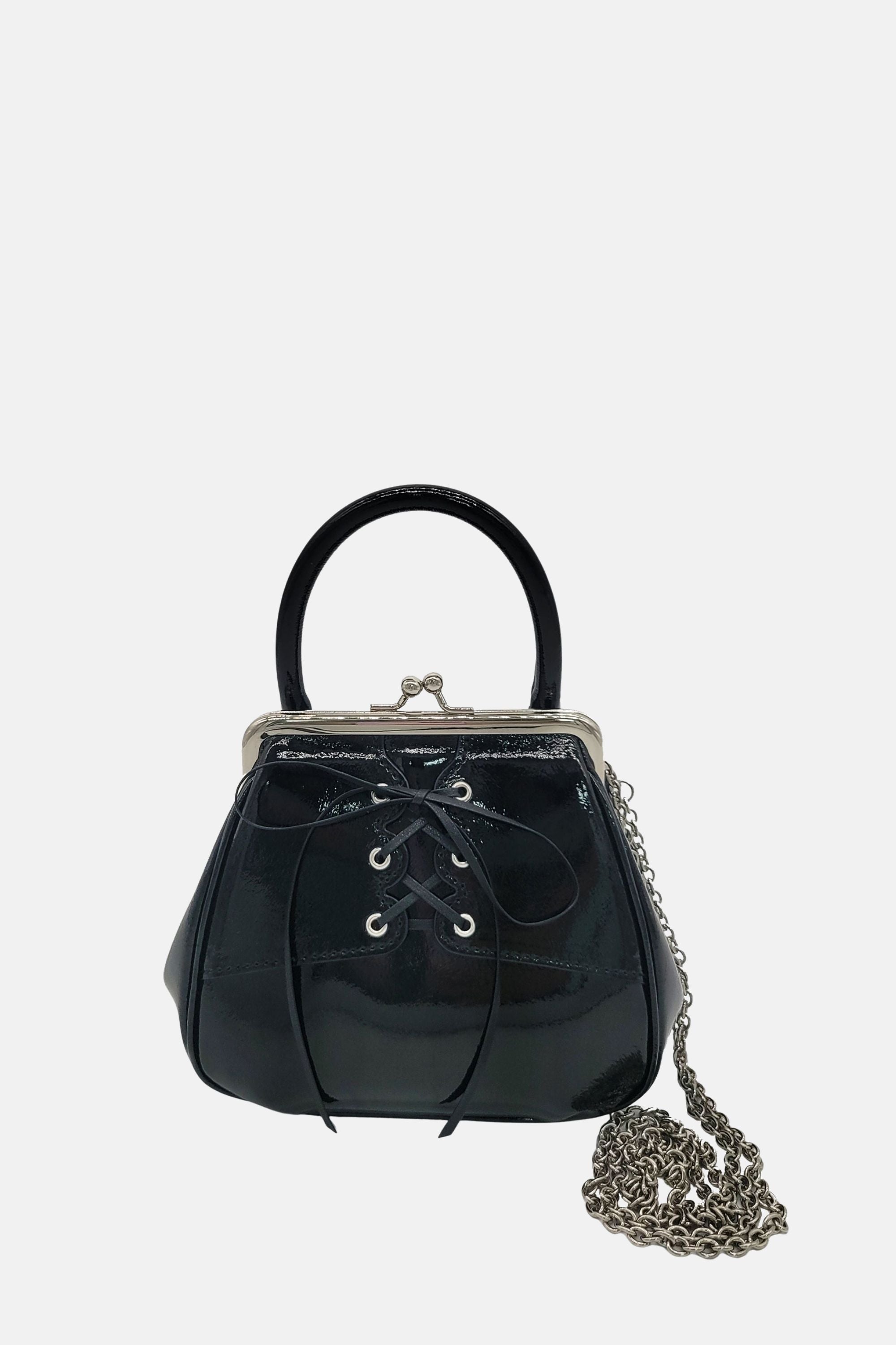 Oryany - Lace Up Mini Tote Bag Handbags - Black / One size