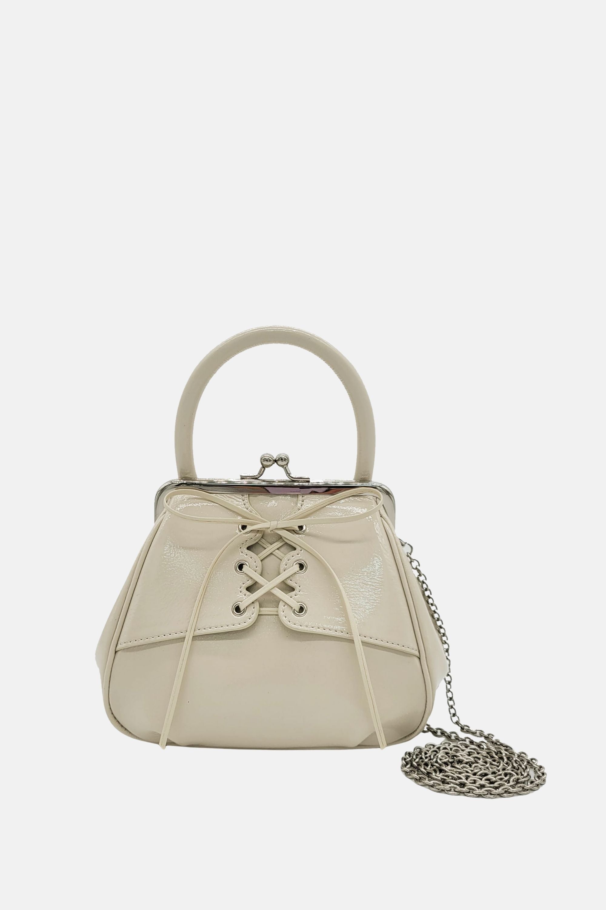 Oryany - Lace Up Mini Tote Bag Handbags - Ivory / One size