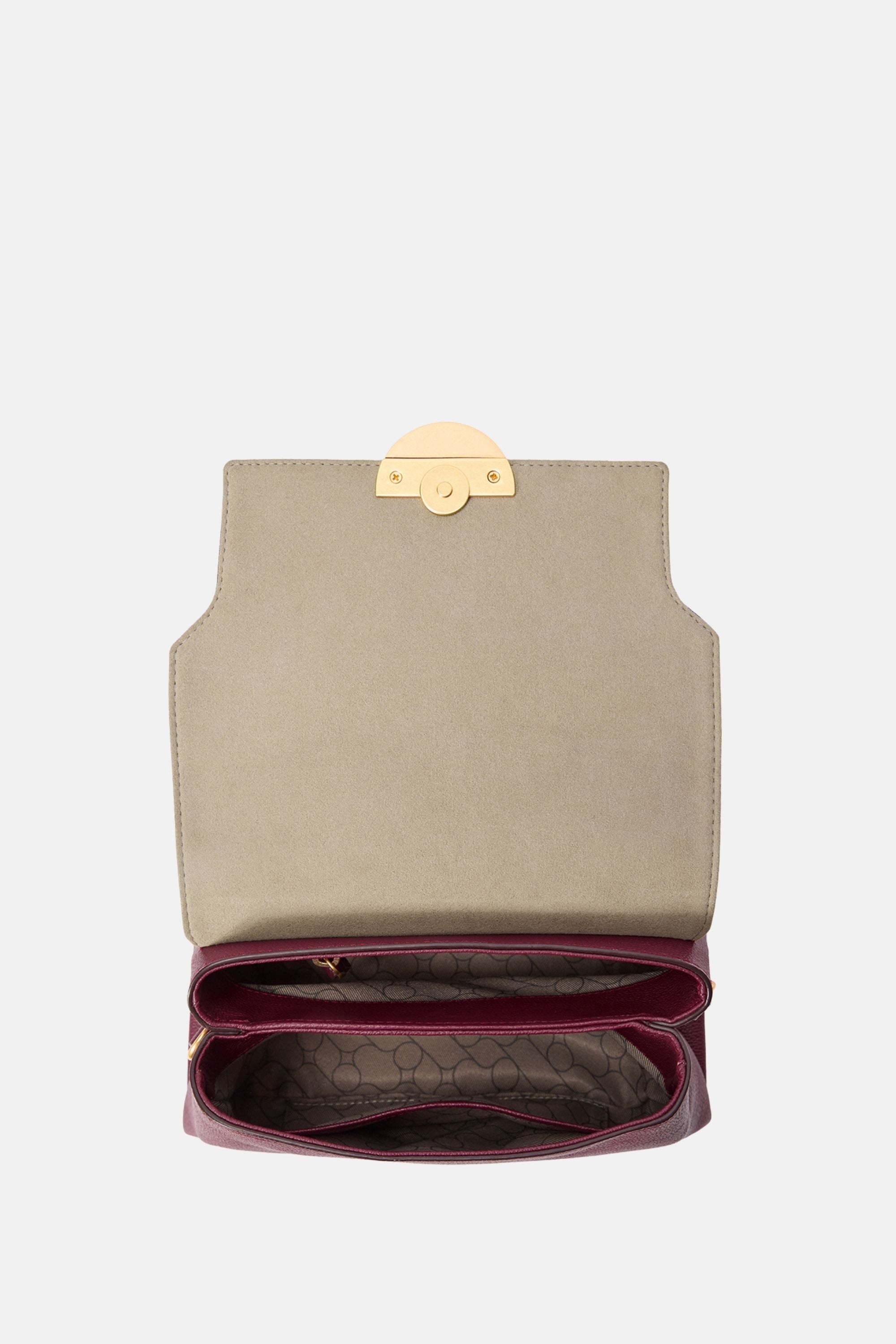 Oryany - Lottie Flap Crossbody Medium Handbags - Maroon Leather
