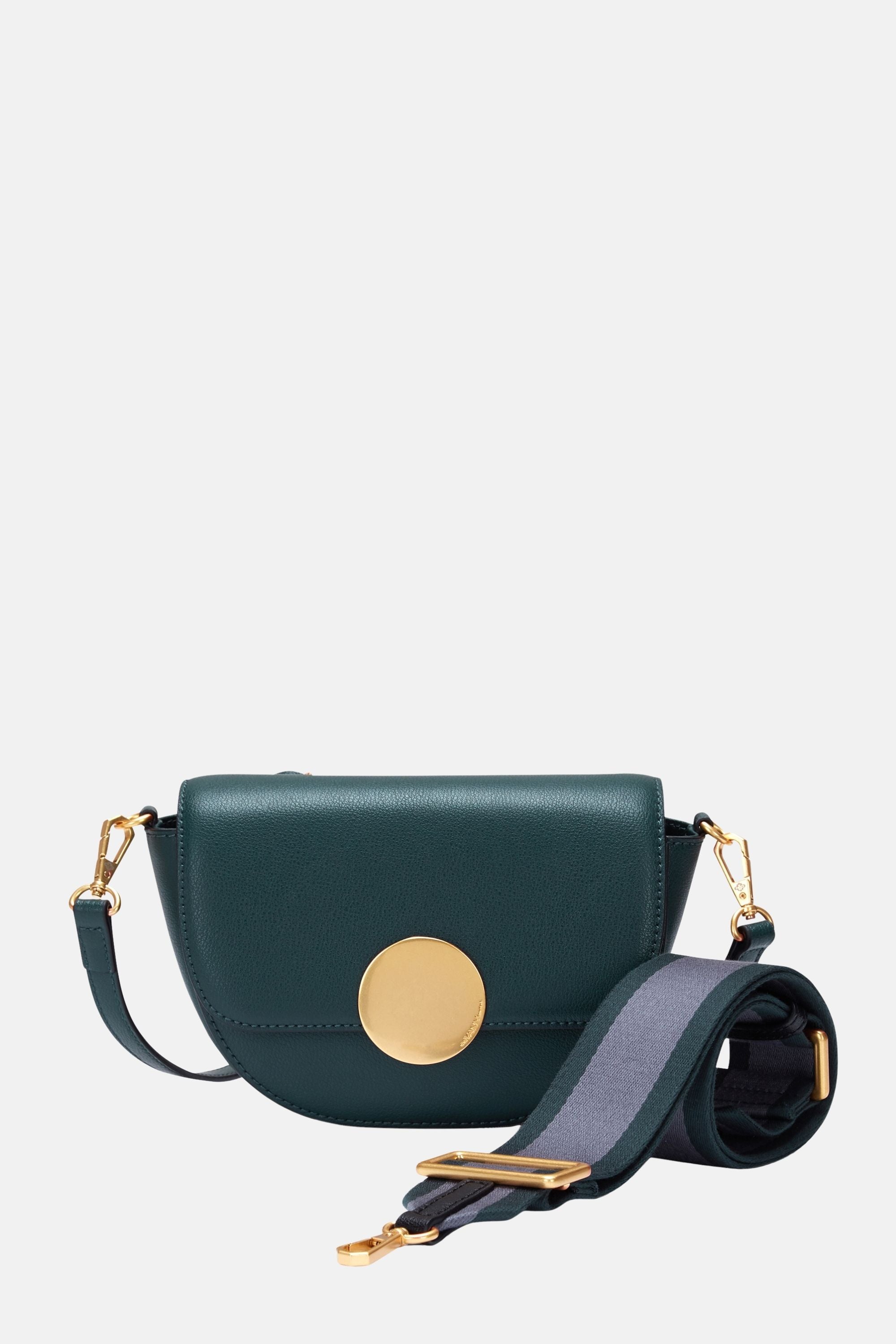 Oryany - Lottie Saddle Crossbody Small Handbags - Green / One size