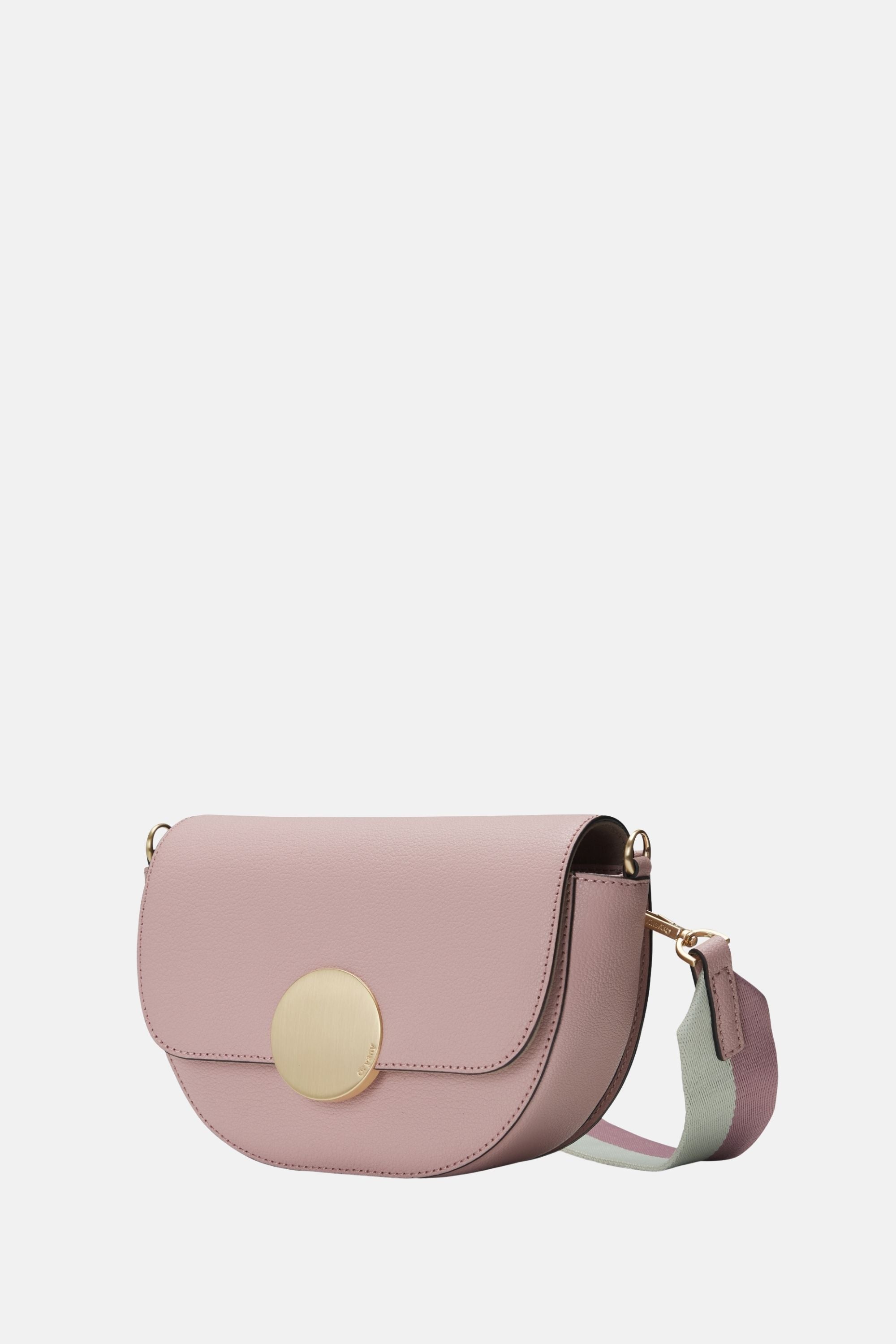 Oryany - Lottie Saddle Crossbody Small Handbags - Vintage Pink Leather