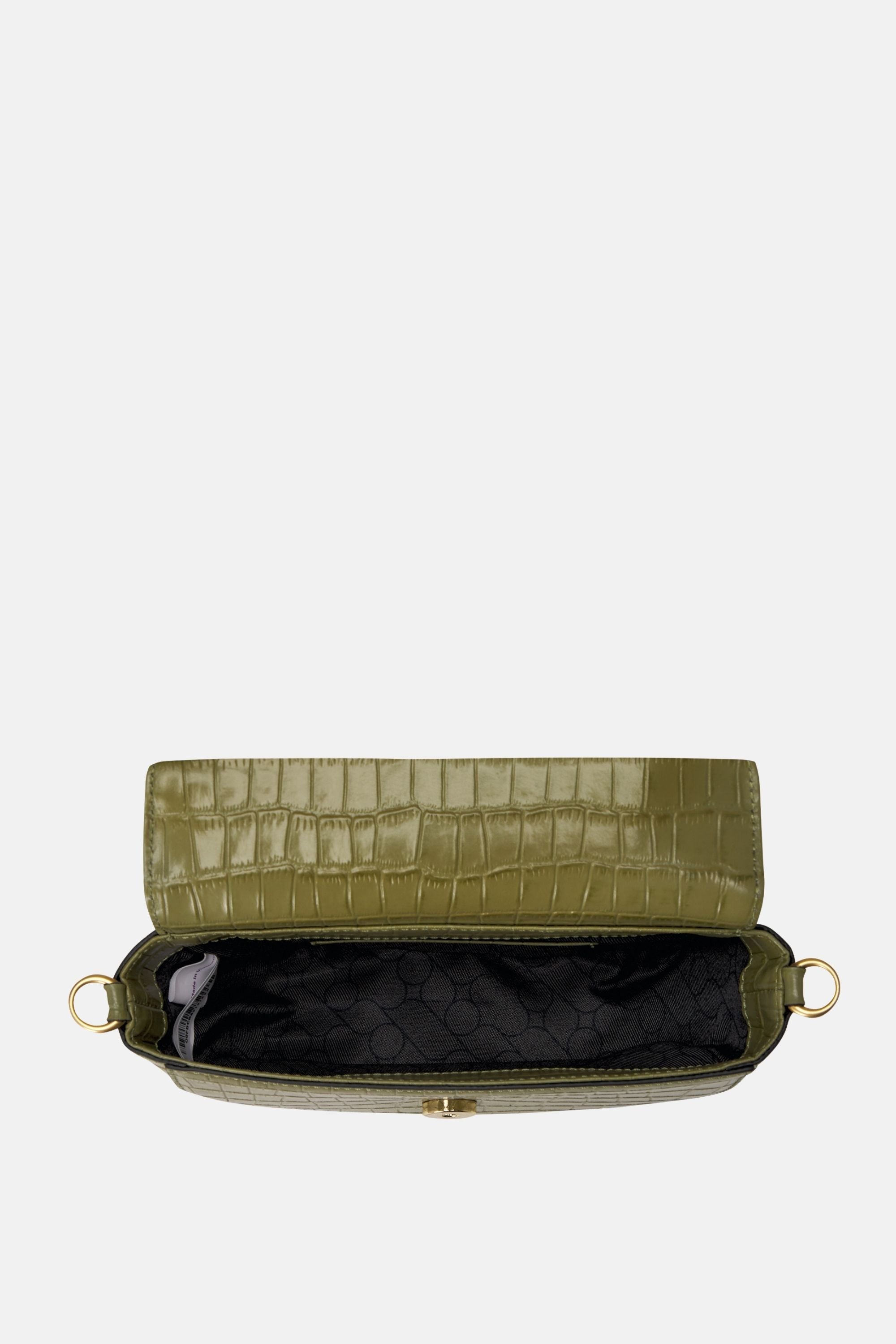 Oryany - Lottie Croco Saddle Crossbody - Small - Leaf Olive Leather