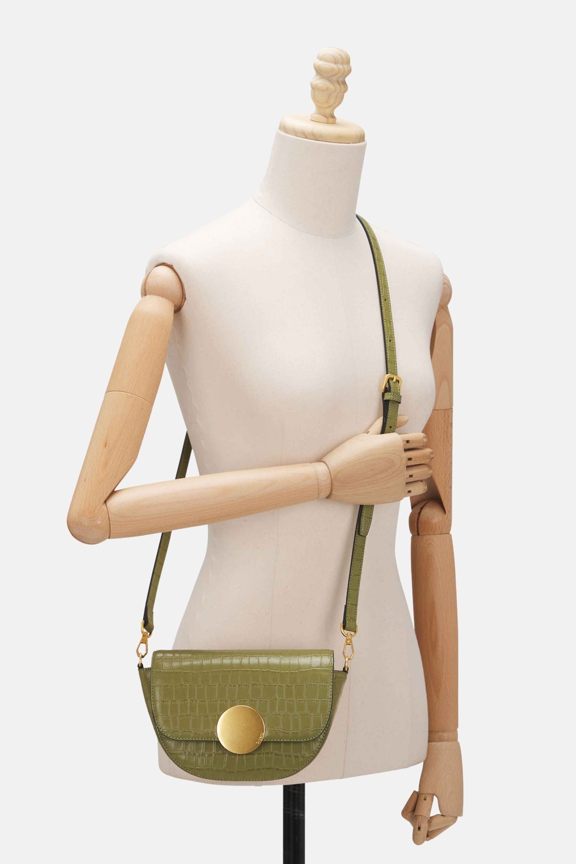Lottie Croco Crossbody - Small Crossbody - Leaf Olive / One size