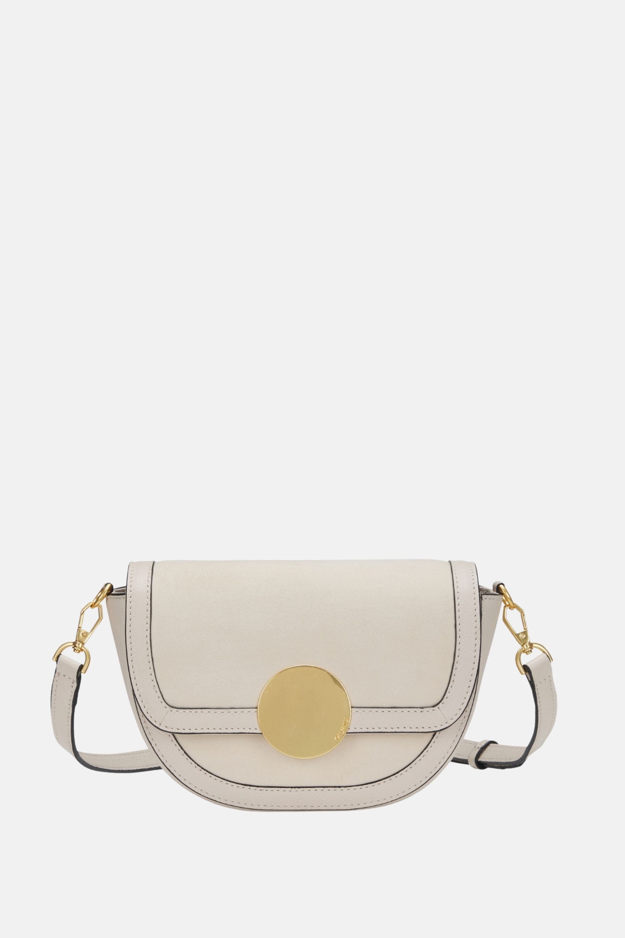 Oryany - Lottie Suede Saddle Crossbody – Small – Vintage Cream