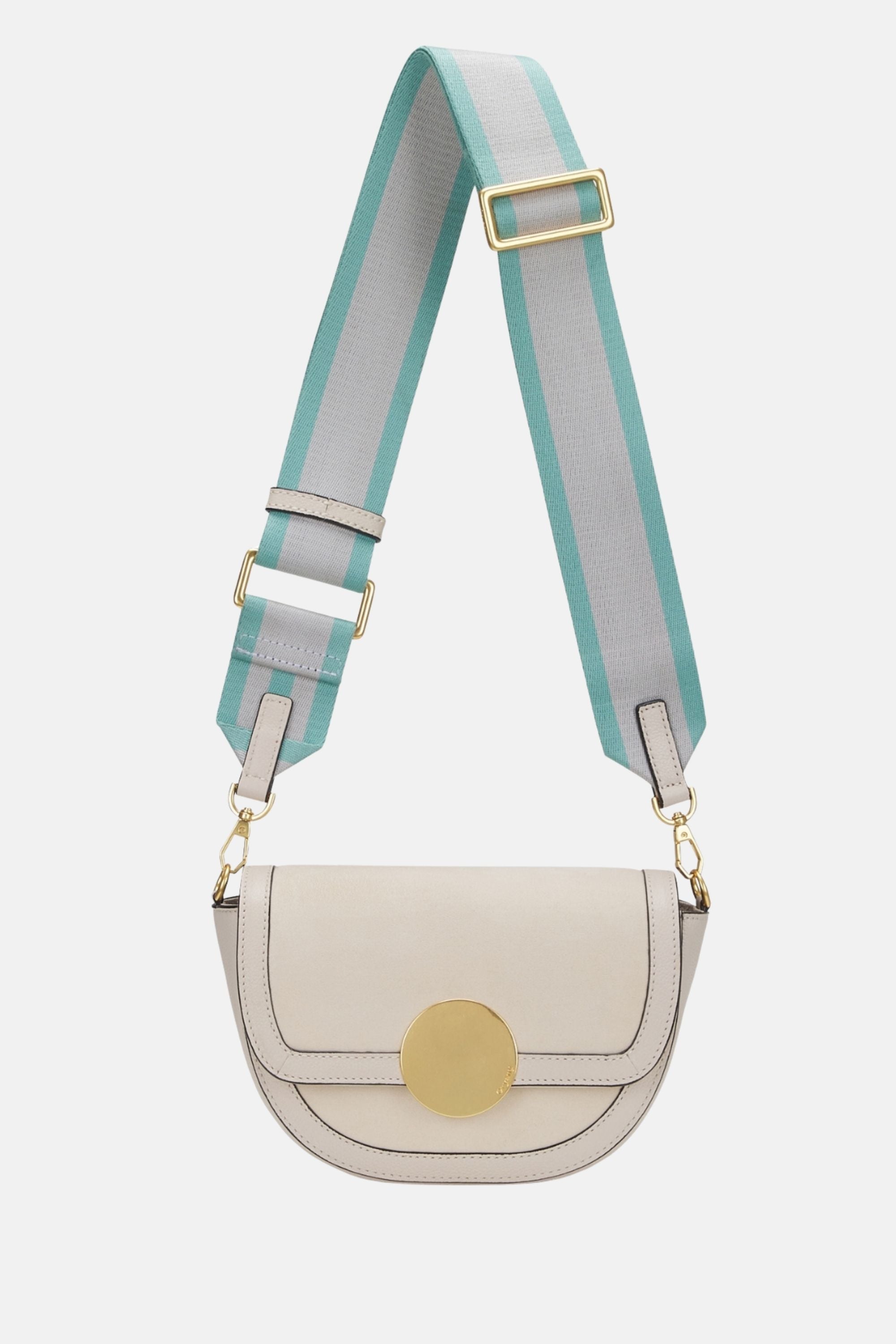 Oryany - Lottie Suede Saddle Crossbody – Small – Vintage Cream