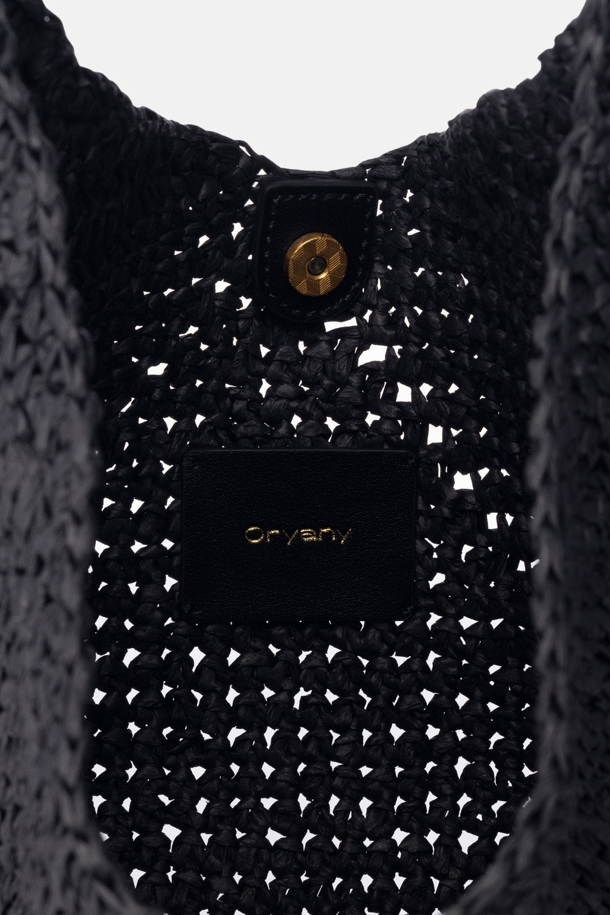 Oryany - Raffia Triangle Women's Shoulder Bags - Black