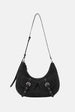 Oryany - Rodeo Shoulder - Medium Shoulder Bag - Dark Blue Suede