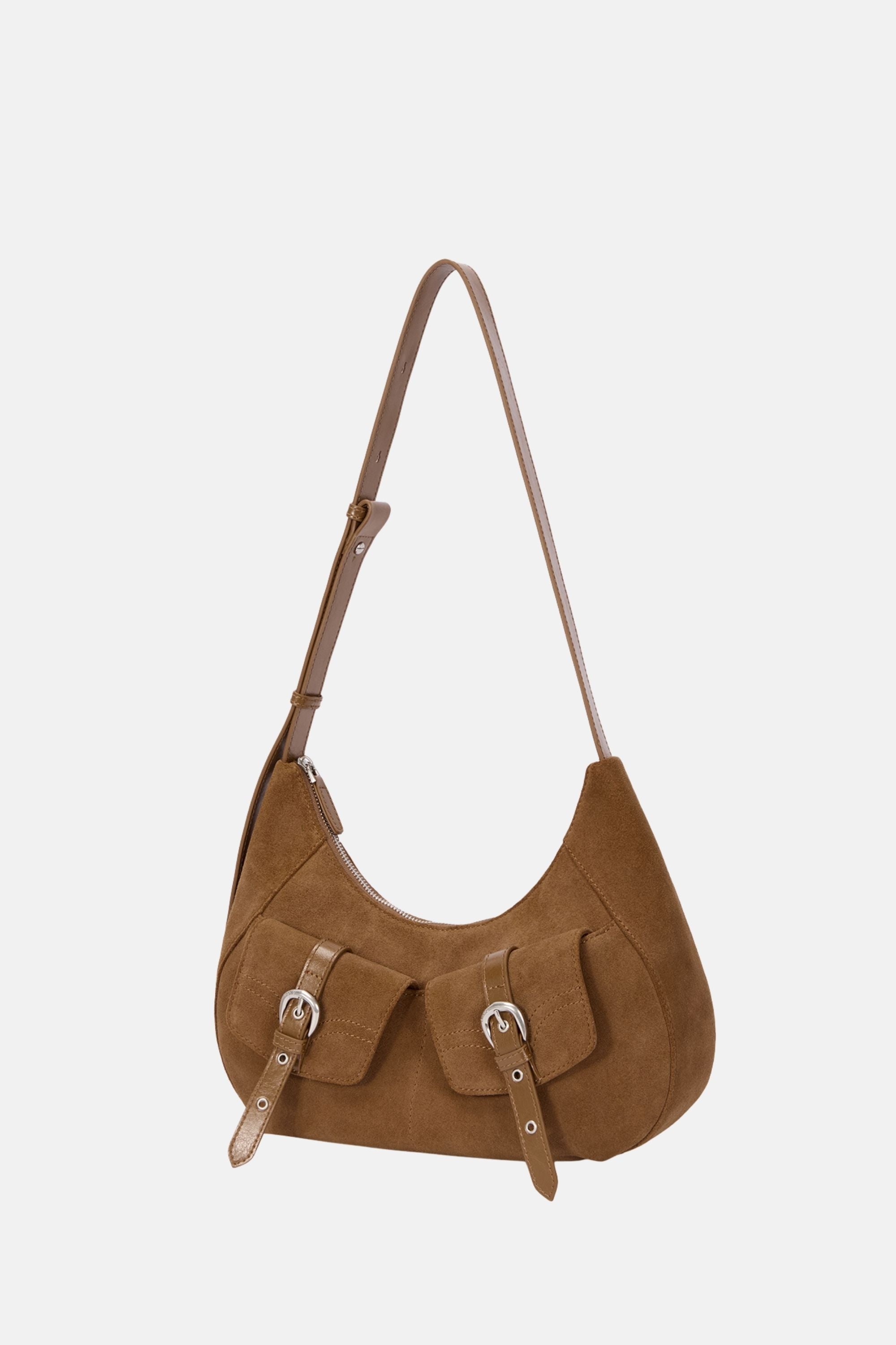 Sample Product - Oryany - Rodeo Shoulder - Medium Shoulder Bag - Camel Brown Suede