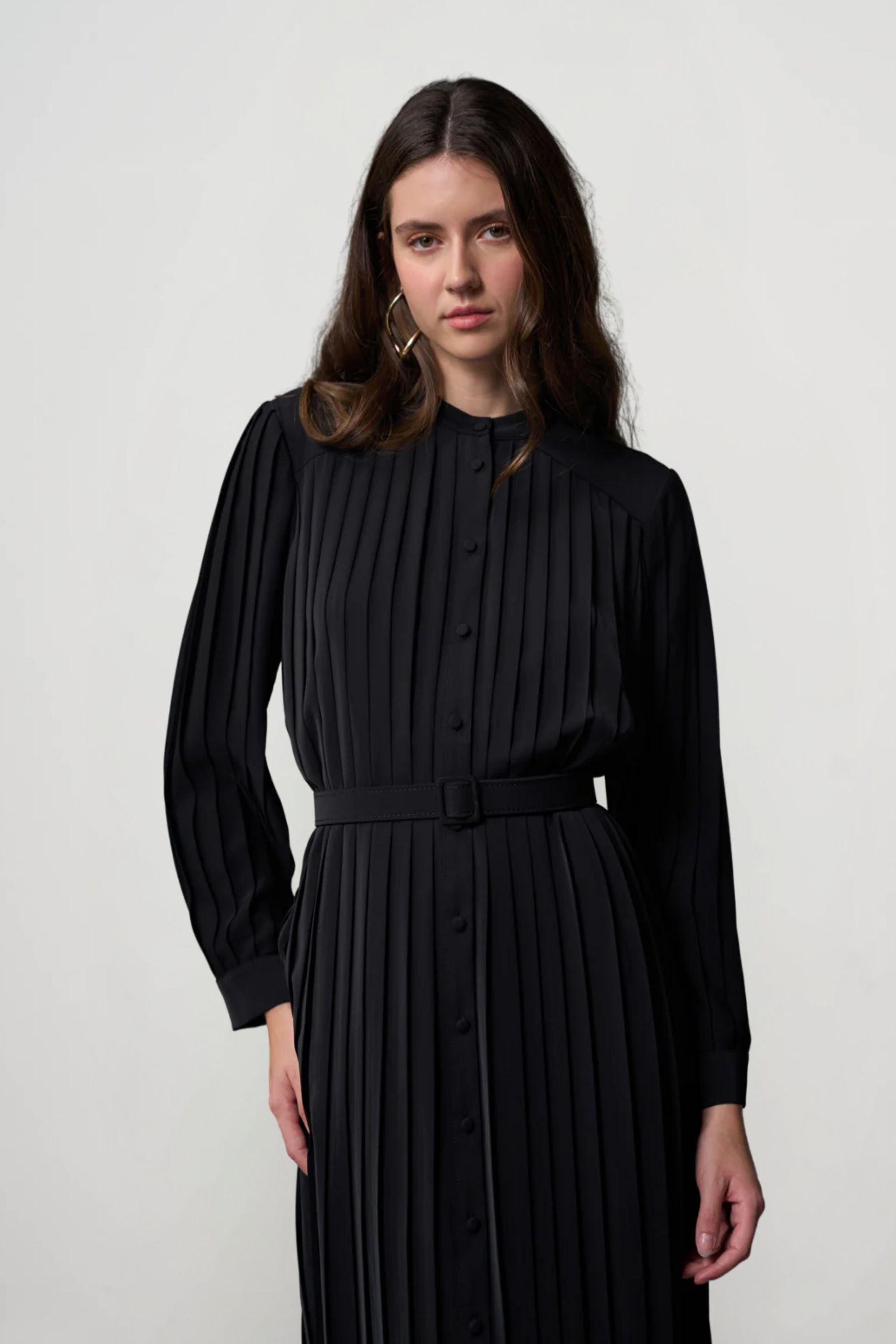 Mizalle Pleated Chiffon Maxi Dress