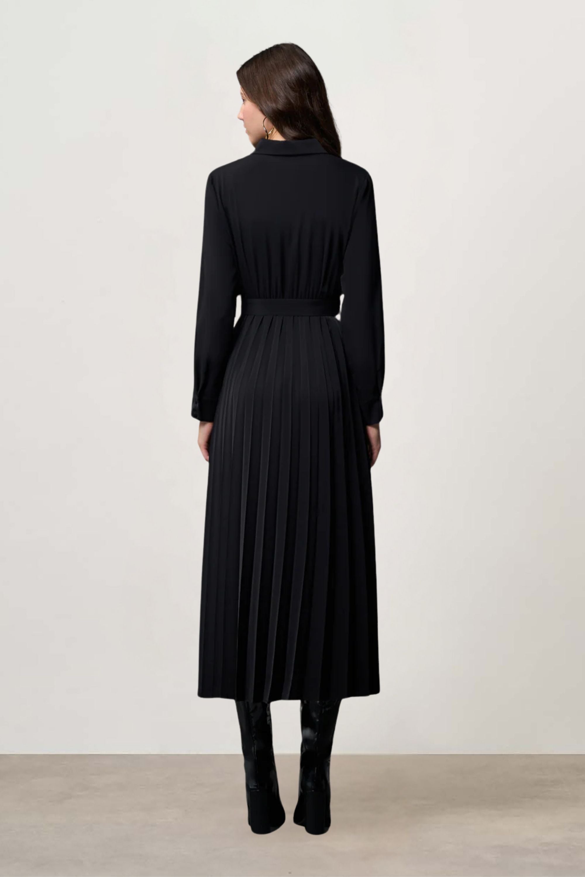 Mizalle Shirt Dress With Pleated Skirt