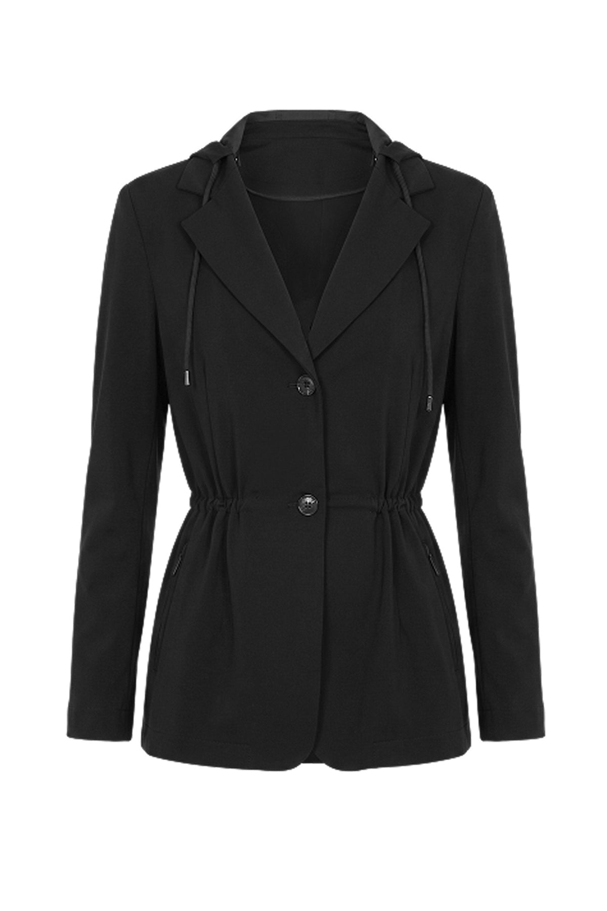 Tressa Duo Comfortable Travel Blazer with Removable Hood & Cinchable Waist