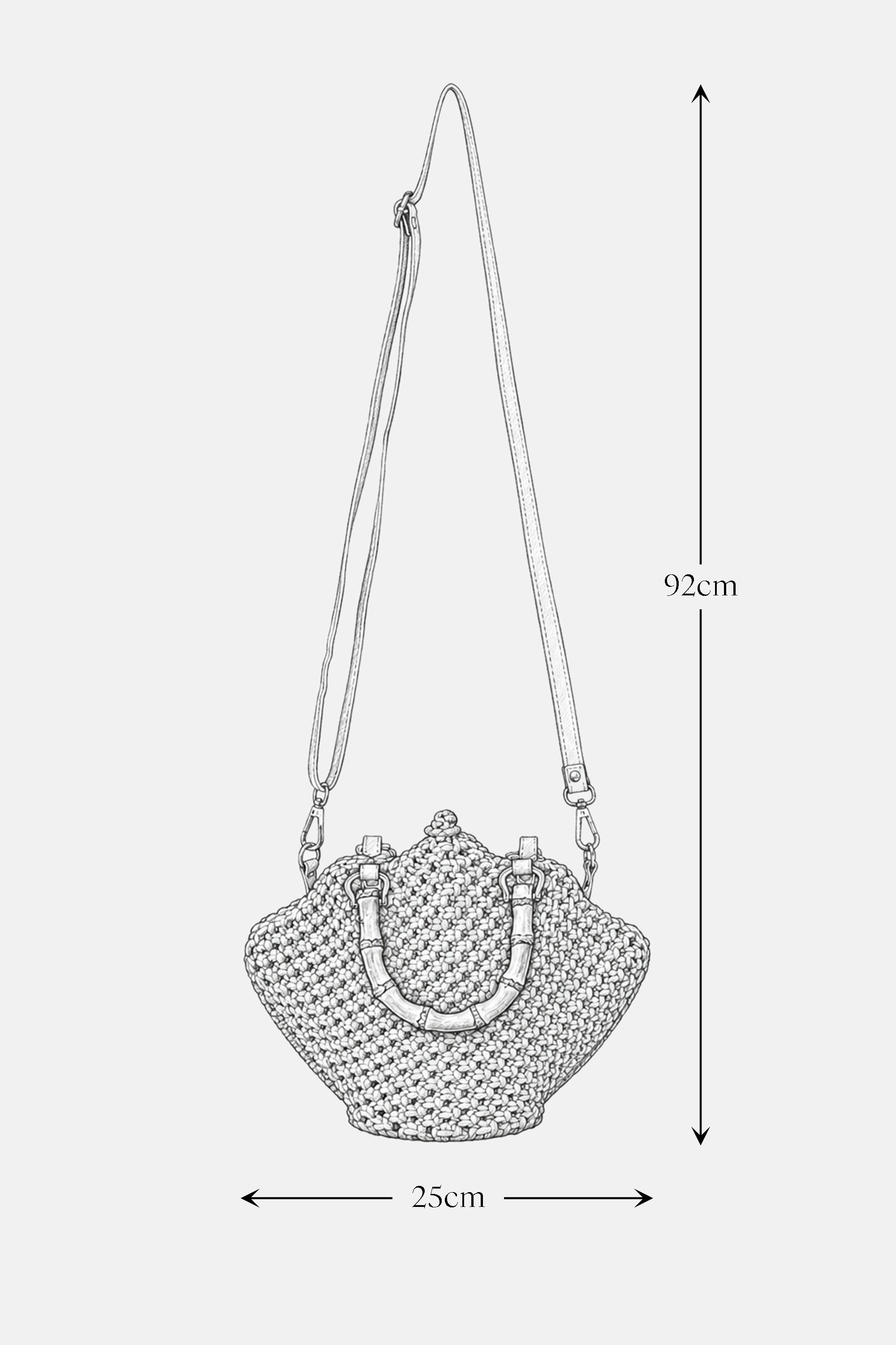 Jelavu - Venus Black Crochette Shell Bag