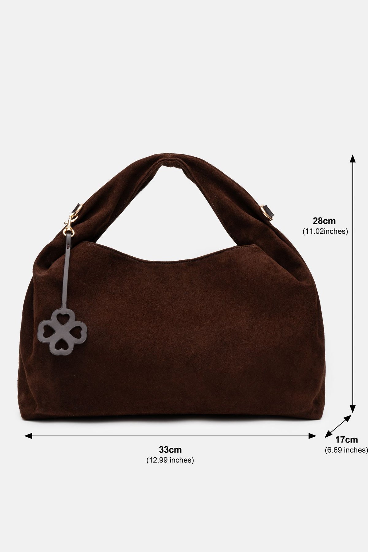 Jelavu - Florence Suede Chocolate Satchel Bag