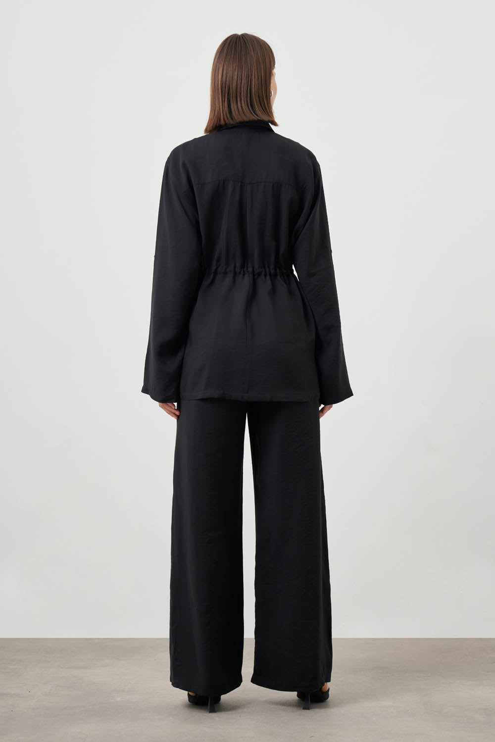 Mizalle Wide Leg Pants Black Apparel