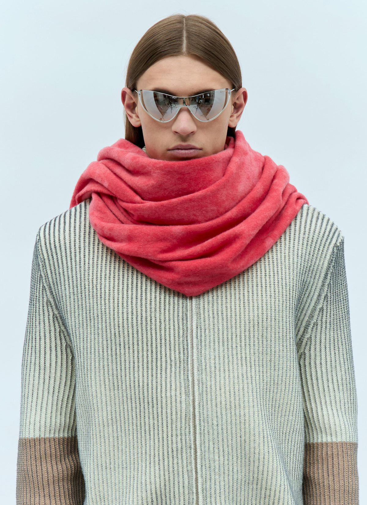 Acne Studios Men Narrow Tie-Dye Wool Scarf