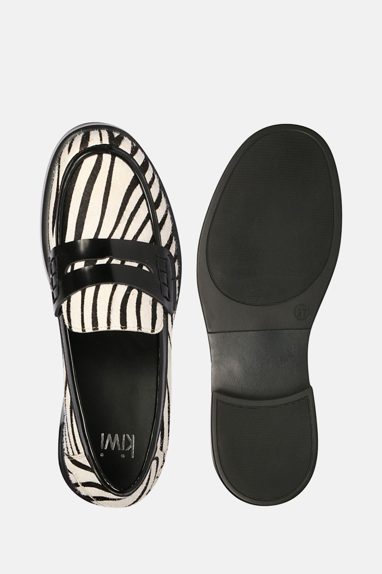 The Saint G - Zuri - Black/White Moccasins