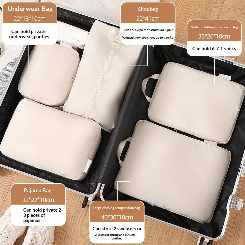 6-Piece Compression Packing Cube Set – Travel & Luggage Organizers