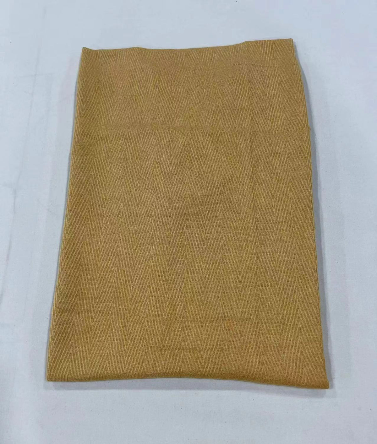 Herringbone Faux Cashmere Scarf with Tassel Fringe