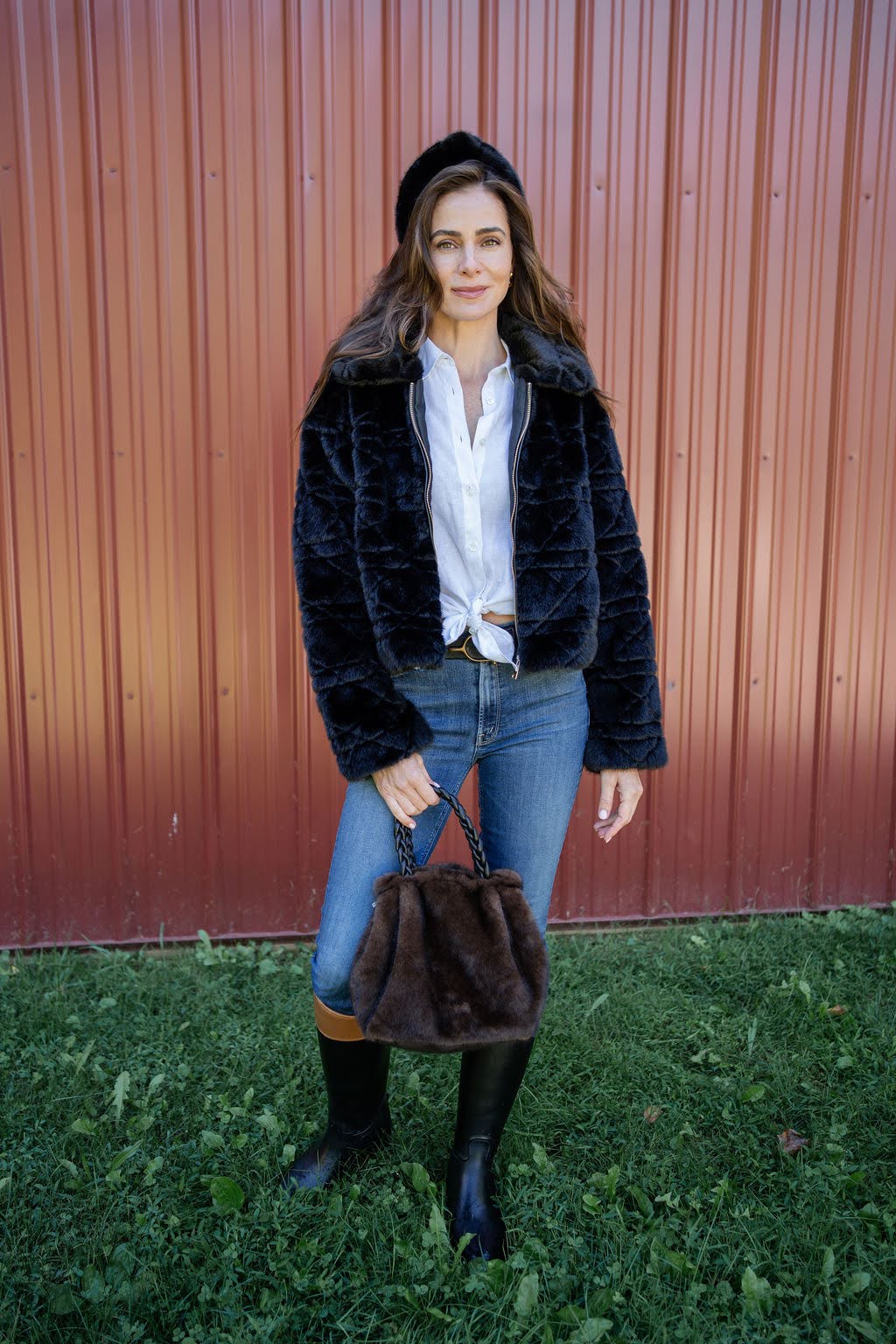 Heather Faux Fur Handbag