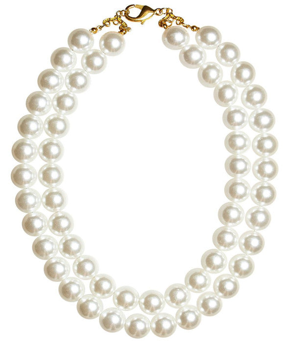Double Birdie - Pearl Statement Necklace