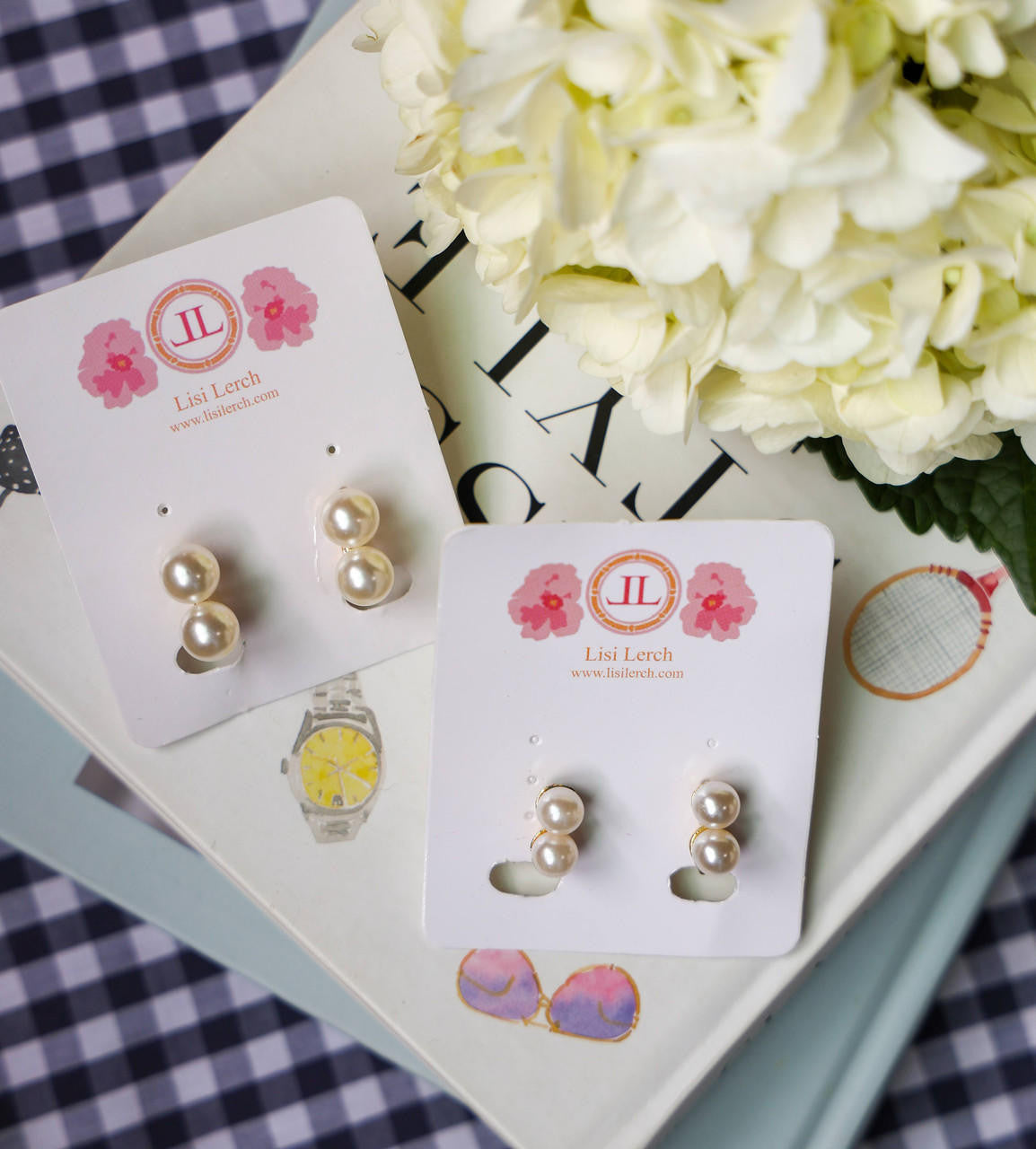 Large Belle - Double Pearl earrings - Belle of the Ball