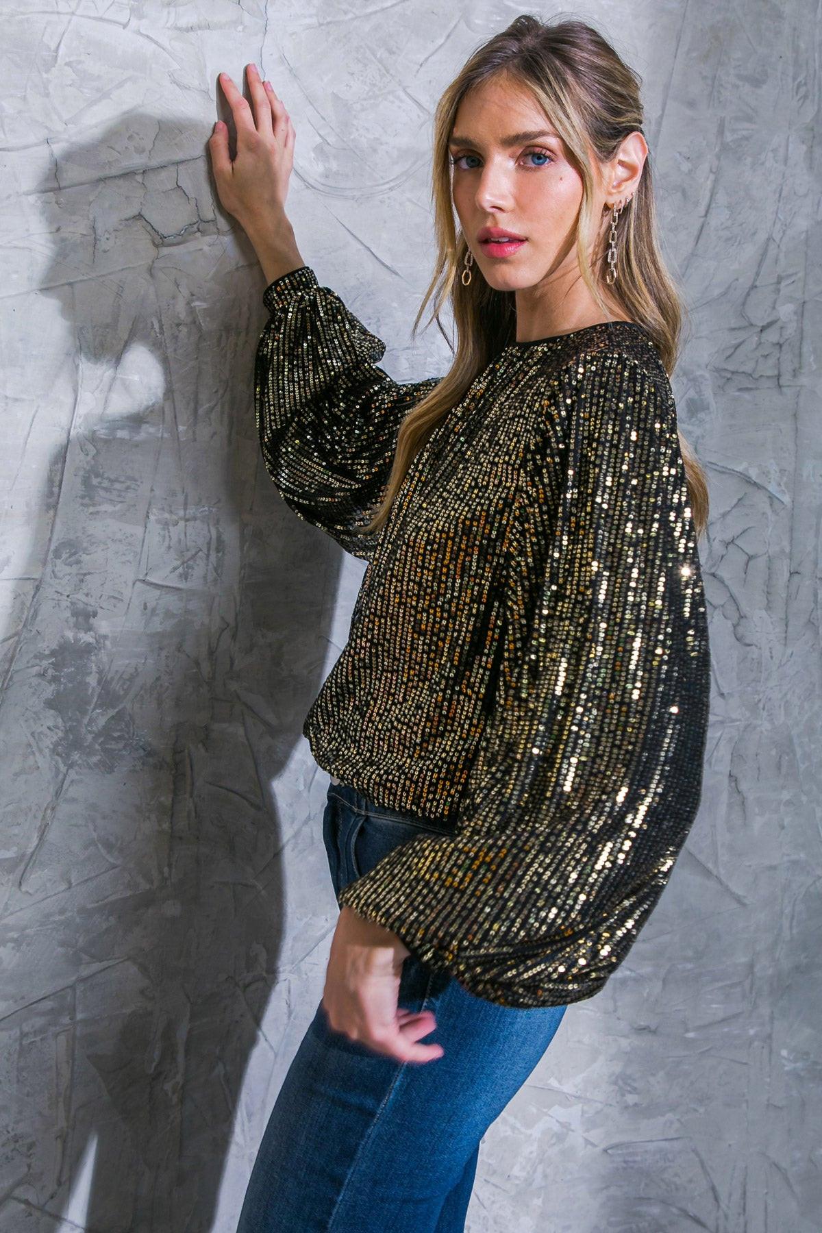HOPE YOU REMEMBER SEQUIN TOP