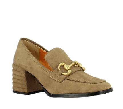   VALENTINA TAUPE SUEDE LEATHER BLOCK HEELS Saint G,  Color, Taupe, Size, 36,37, 38, 39, 40, 41