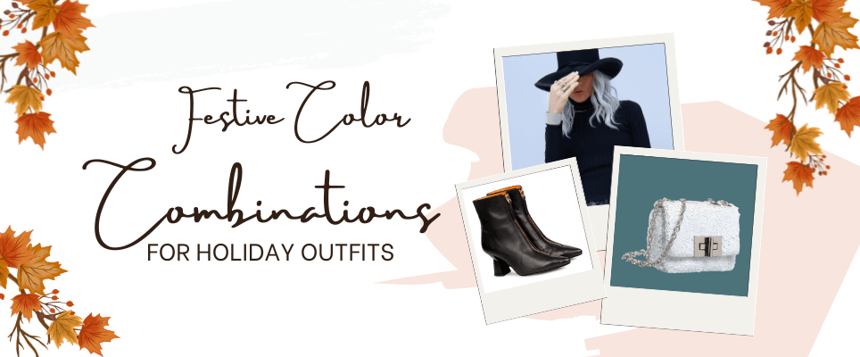 Festive Color Combinations for Holiday outfits, Future Brands Group, Rose Black Leather Boots, Madi Mini Crossbody