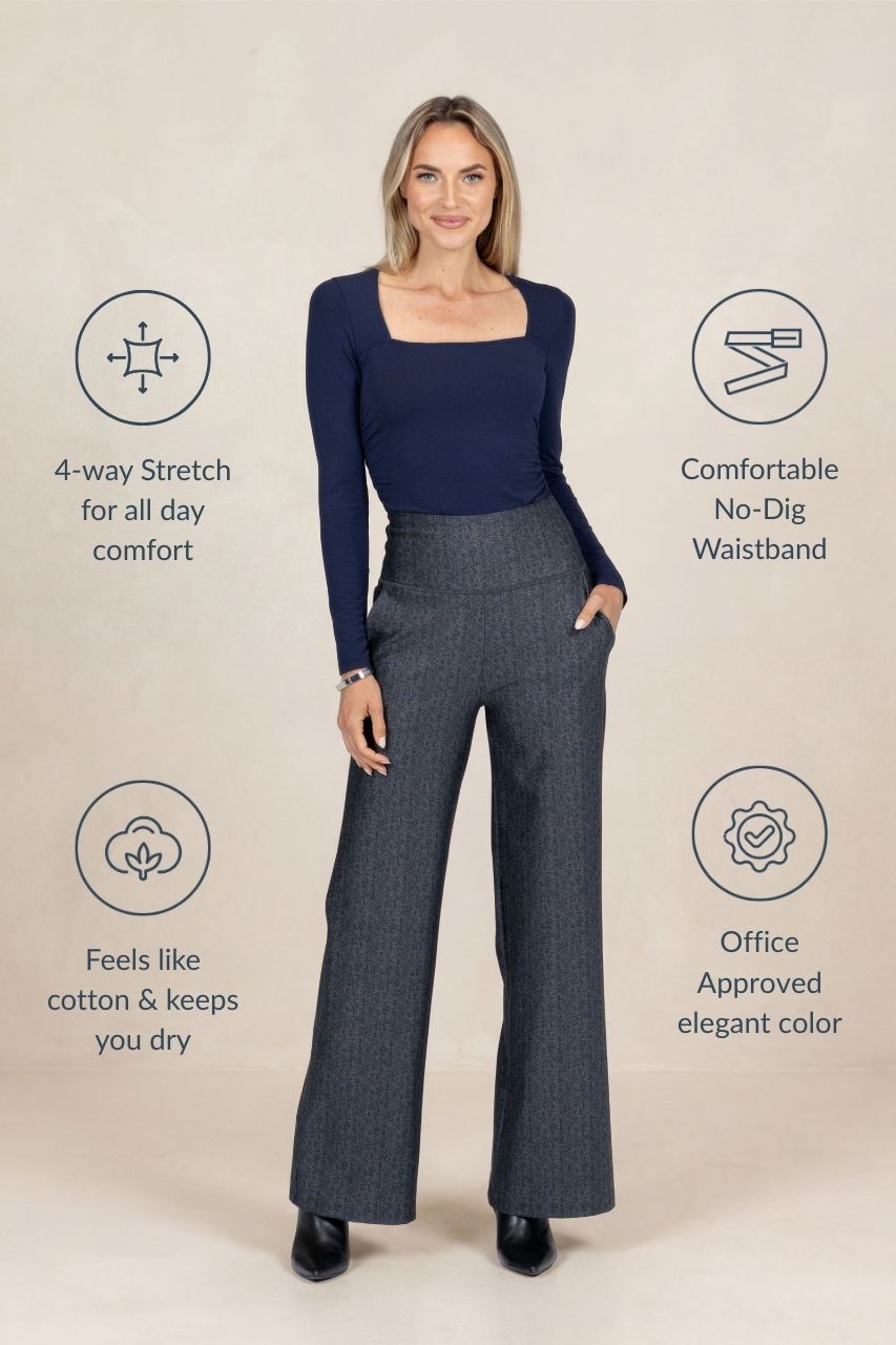 HIGH WAIST WIDE LEG PANT: IRISH TARTAN
