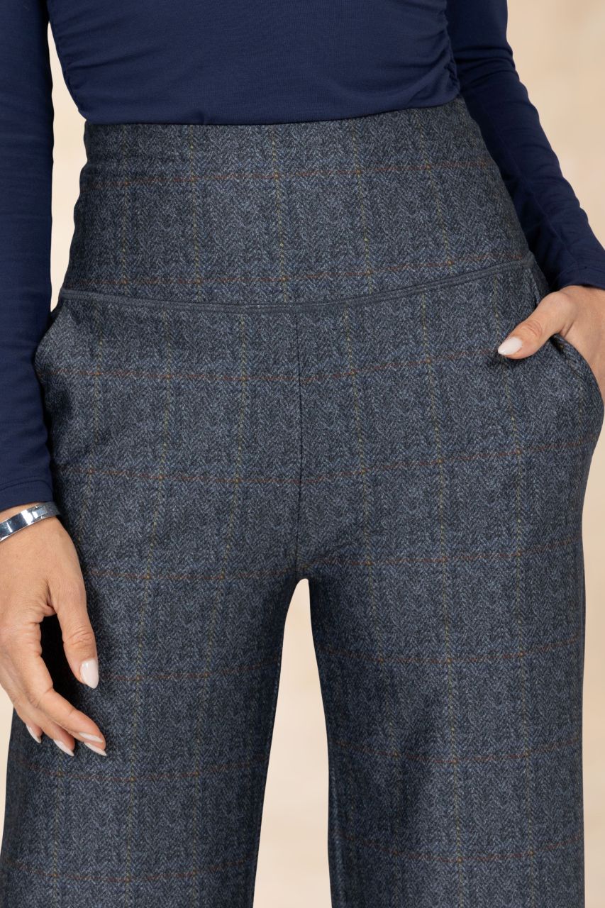 HIGH WAIST WIDE LEG PANT: IRISH TARTAN