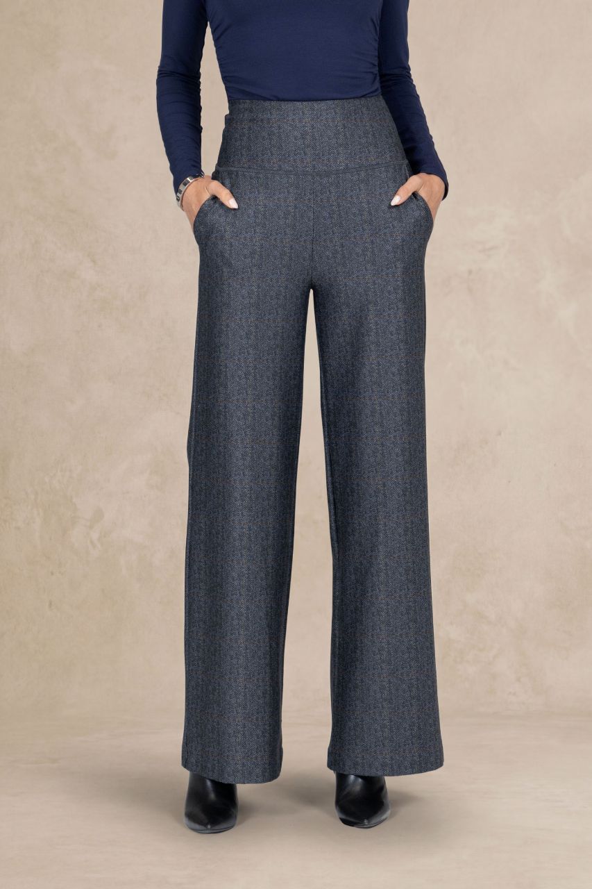 HIGH WAIST WIDE LEG PANT: IRISH TARTAN