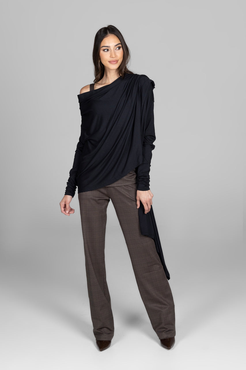 INFINITY WRAP CARDIGAN: BLACK