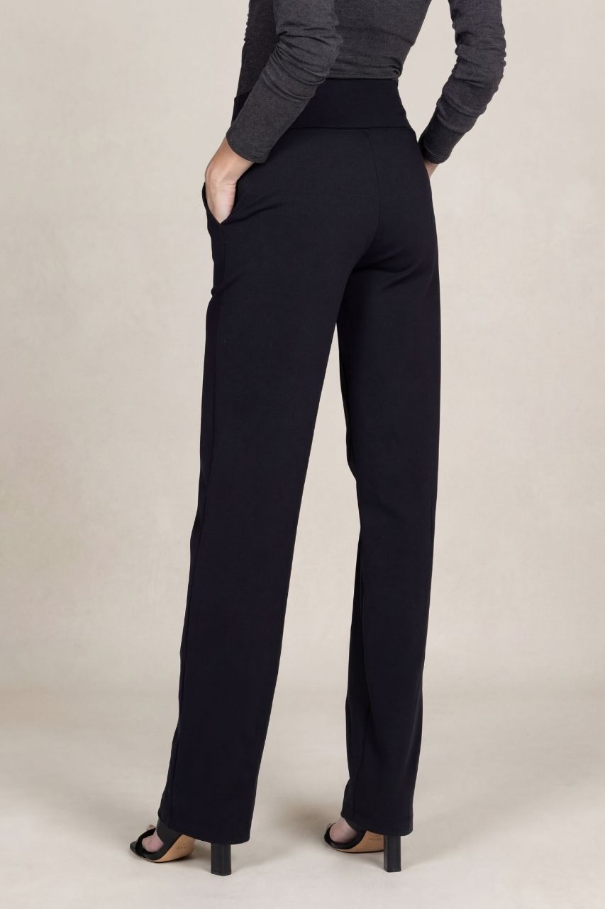 NINA STRAIGHT LEG PANT: BLACK