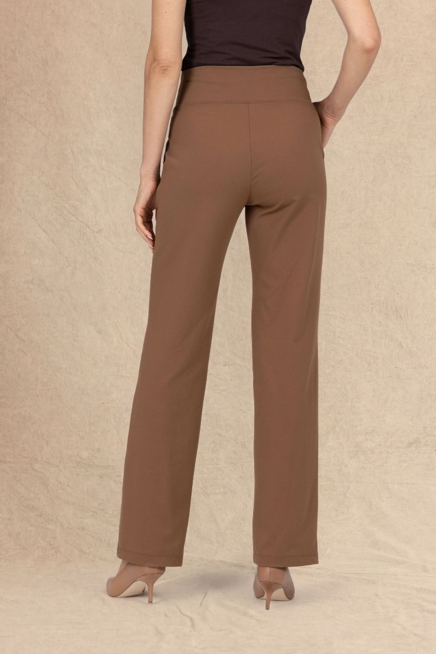 NINA STRAIGHT LEG PANT: DARK KHAKI