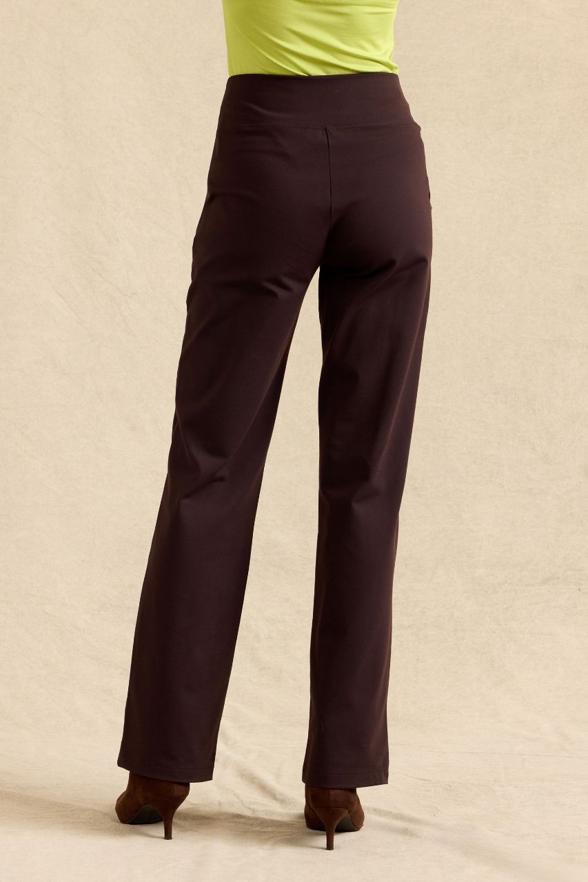 NINA STRAIGHT LEG PANT: SABLE BROWN
