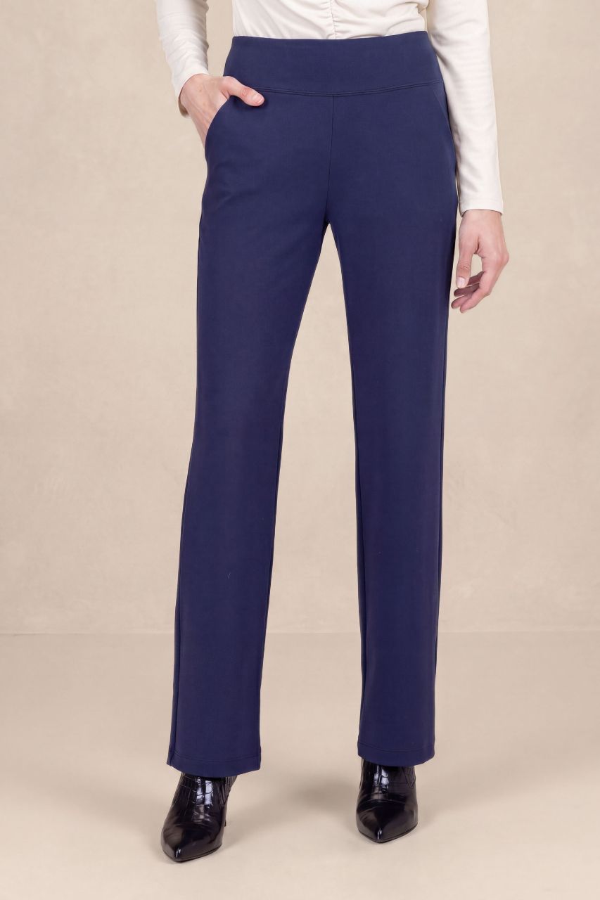NINA STRAIGHT LEG PANT: OXFORD NAVY